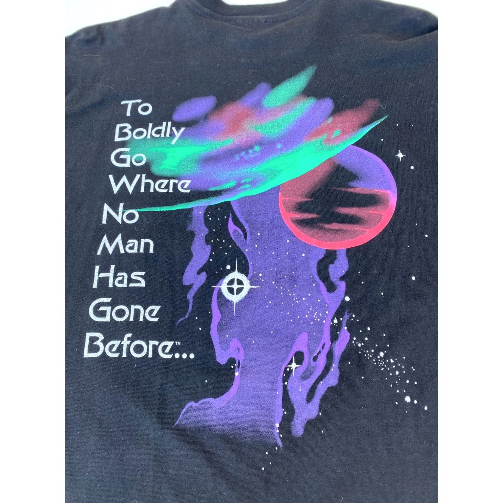 Hanes Vintage 1991 Star Trek Adventure T-Shirt Double-Sided Made in USA Sz L Size US L / EU 52-54 / 3 - 4 Thumbnail