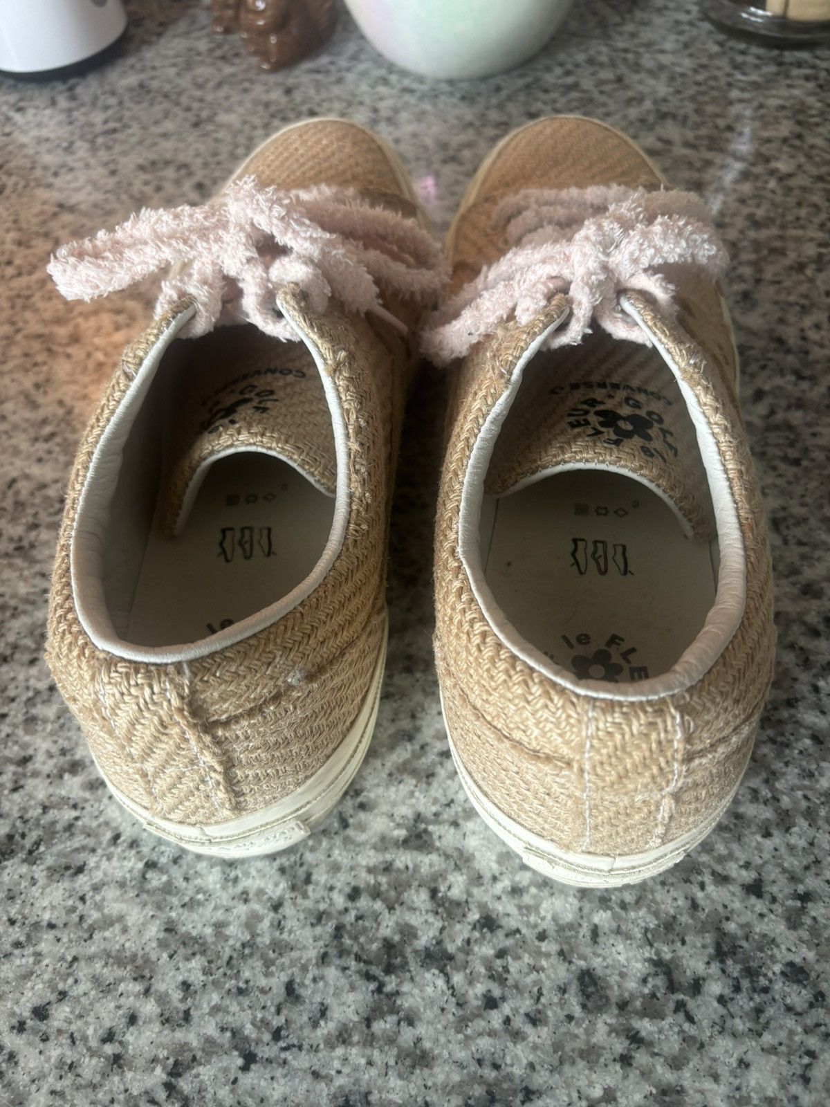 Converse × Golf le Fleur Converse Golf Le Fleur Chenille “Curry / Natural” sz 9 Mens Size US 9 / EU 42 - 2 Thumbnail