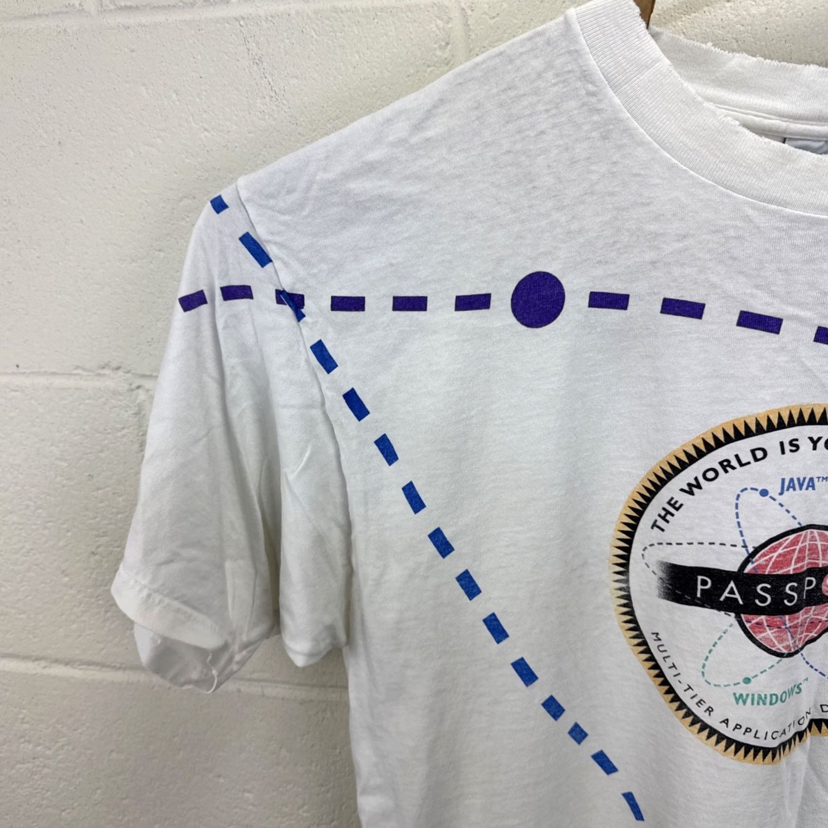 Gildan VINTAGE Gildan Heavyweight T-Shirt Java Unix Windows Programming T-Shirt XL White Crew Neck Short Sleeve Graphic Print 1990s Retro Tech Mens Size US XL / EU 56 / 4 - 5 Thumbnail