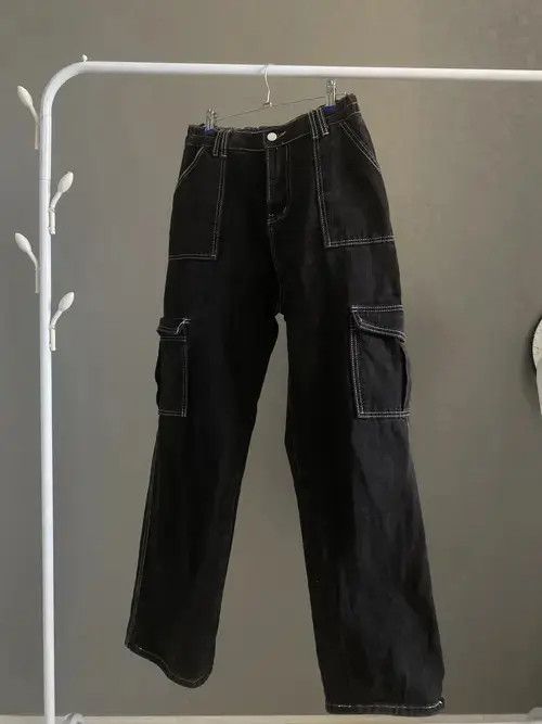 Designer Loose Cargo Pants Size 26" / US 2 / IT 38 - 4 Thumbnail