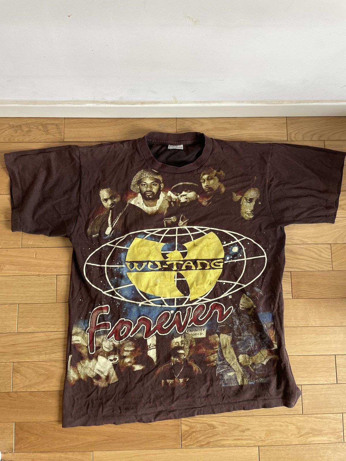 image of Rap Tees x Vintage Wu Tang Vintage Tee in Brown, Men's (Size XL)