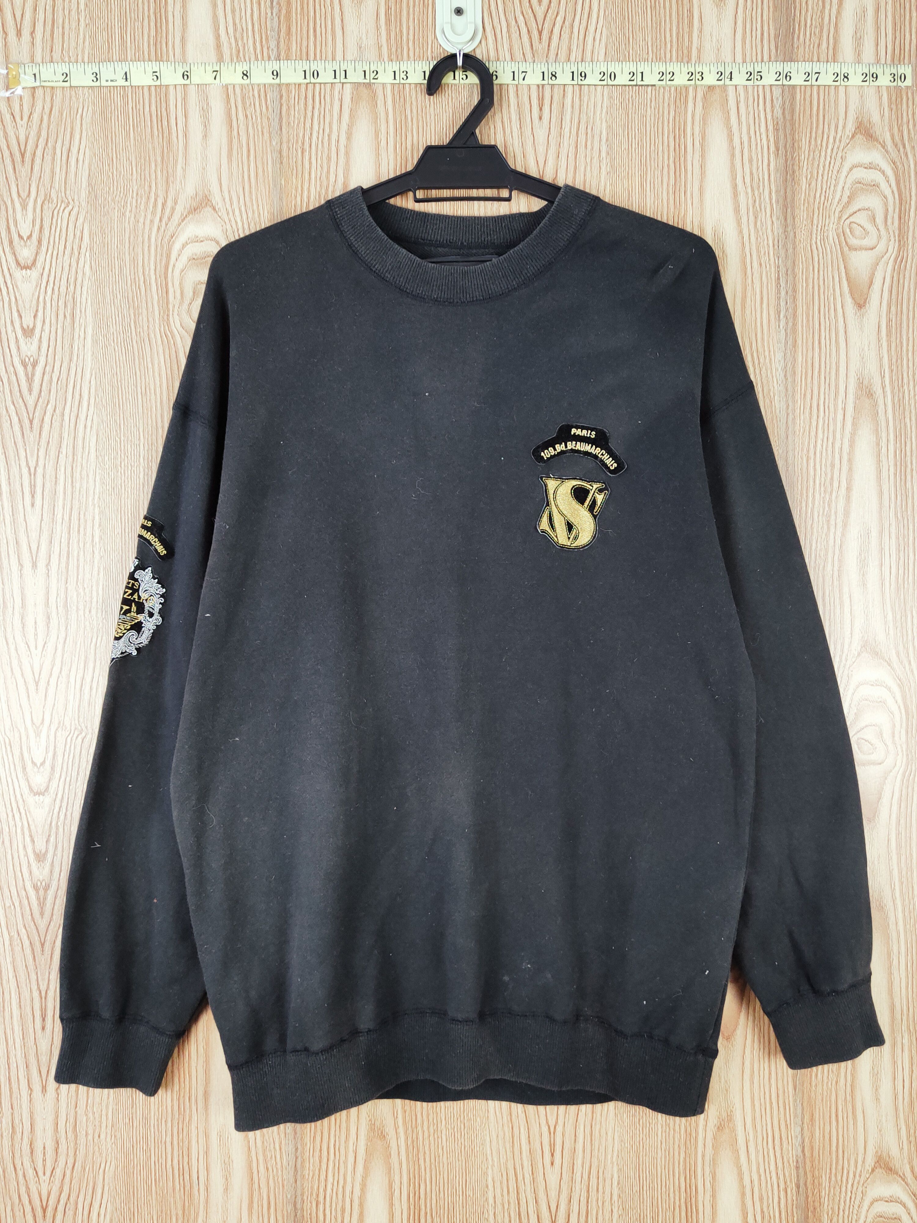Japanese Brand × Vintage Rare 💥 ValenzaPo Black Sweatshirts Size US L / EU 52-54 / 3 - 1 Thumbnail