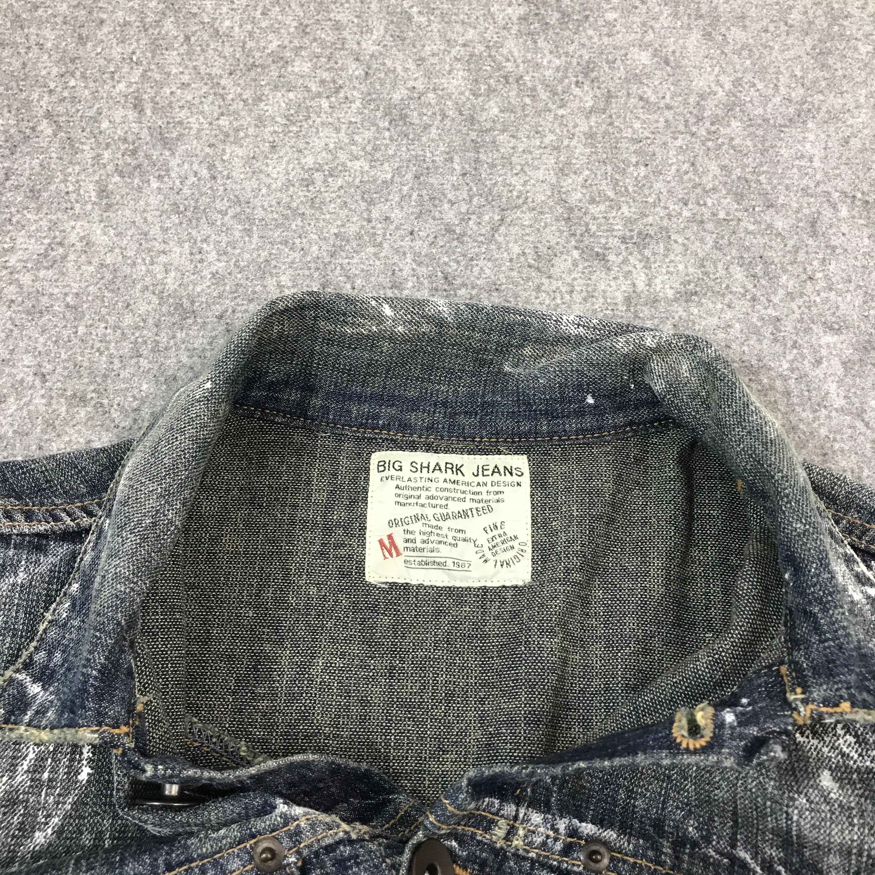 Japanese Brand GOTHIC PUNK BIG SHARK JEANS DENIM JACKET Size US M / EU 48-50 / 2 - 7 Thumbnail