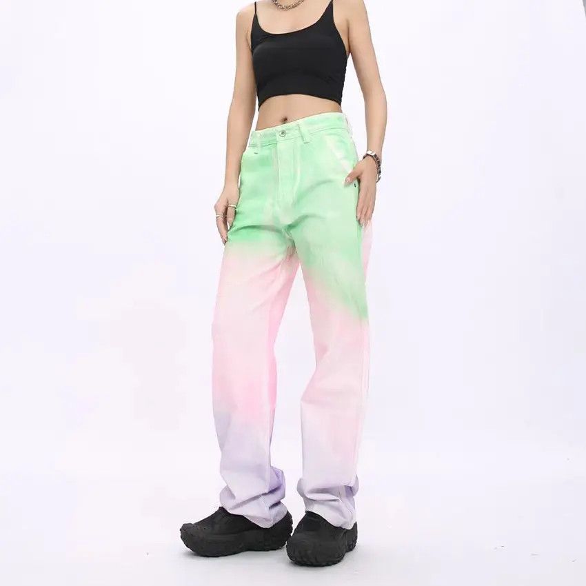 Designer × Japanese Brand Vintage Hip Hop Streetwear Loose Casual Jeans Size US 33 - 4 Thumbnail