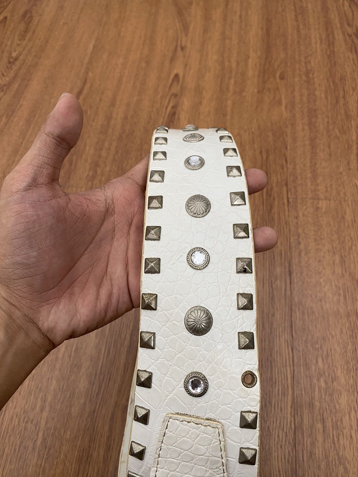 If Six Was Nine × Japanese Brand × Le Grande Bleu (L.G.B.) Wide studded crystal belt Size ONE SIZE - 5 Thumbnail