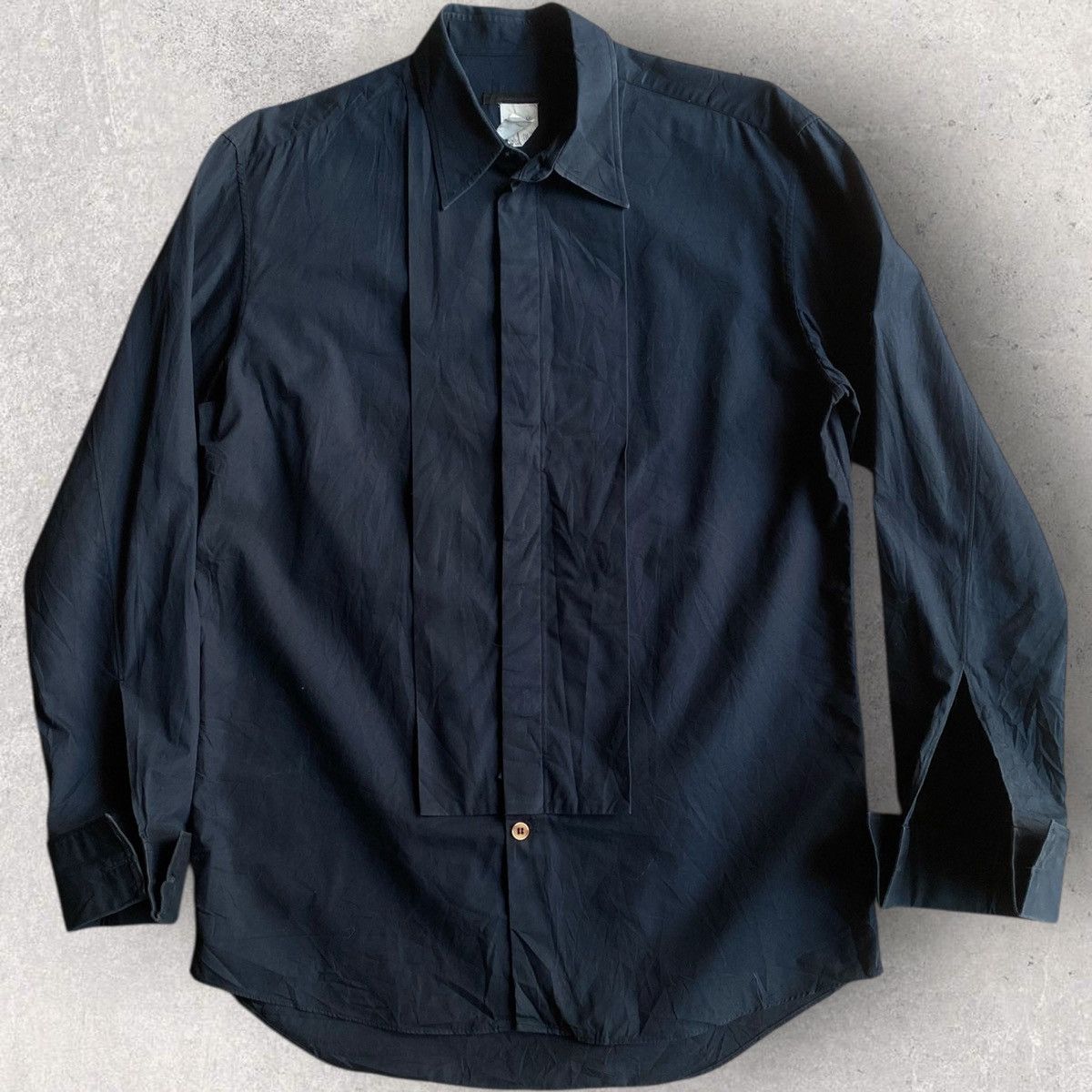 Helmut Lang Helmut Lang Archive Flap Front Tuxedo Shirt Size US S / EU 44-46 / 1 - 1 Thumbnail
