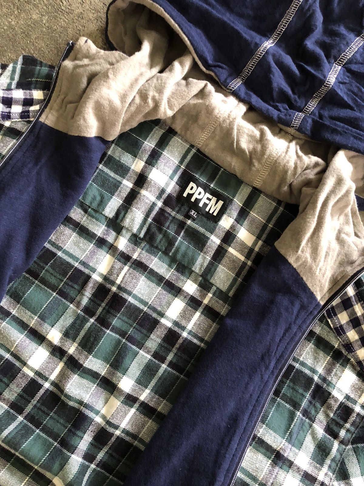 If Six Was Nine × Japanese Brand × PPFM JAPANESE PPFM DOUBLE LAYER PLAID SHIRT LGB STYLE Size US XL / EU 56 / 4 - 6 Thumbnail