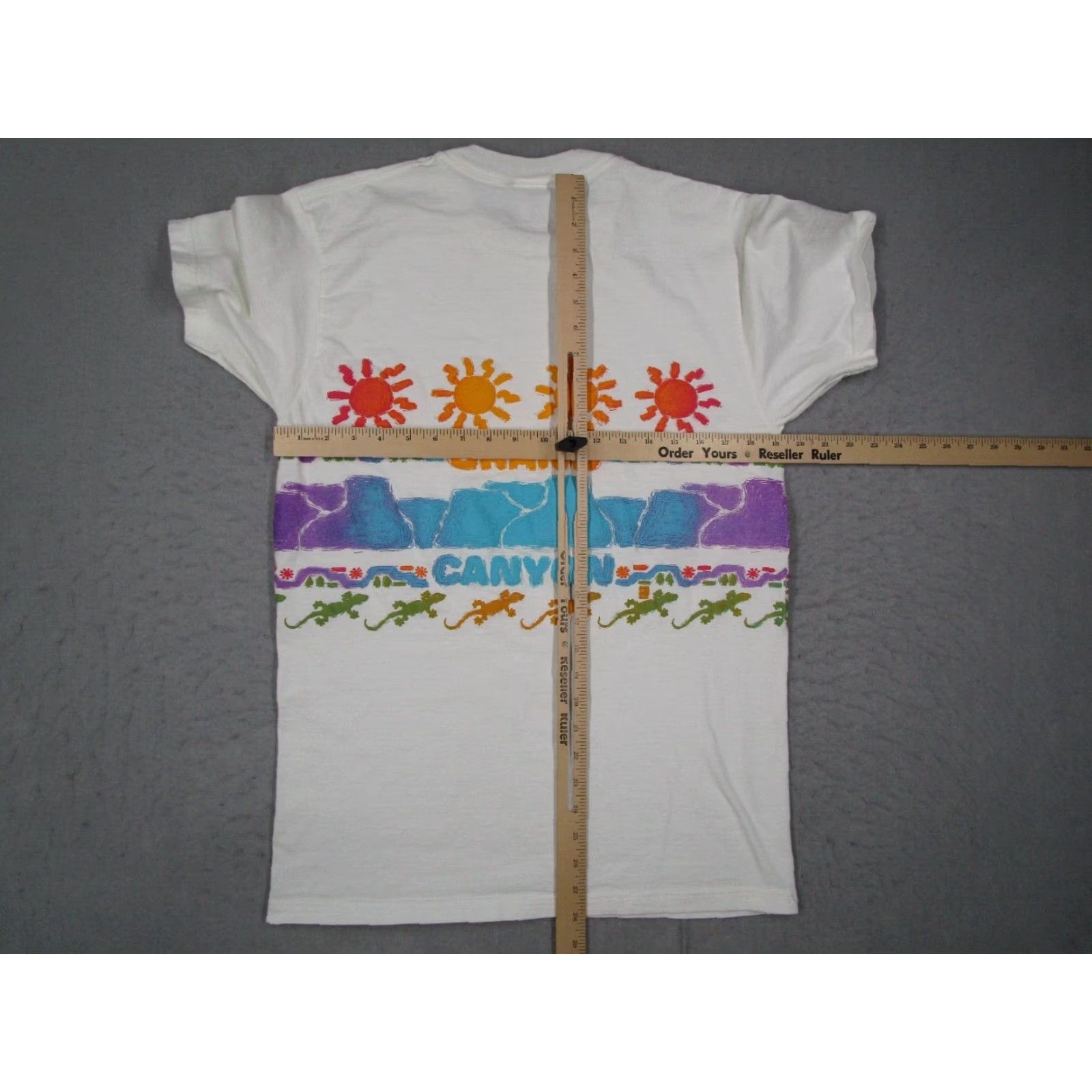 Vintage VINTAGE Grand Canyon Shirt Mens Medium White Screenworks 90s T-Shirt Crew Neck Short Sleeve USA 100% Cotton Graphic Print Back + Front Size US M / EU 48-50 / 2 - 7 Thumbnail