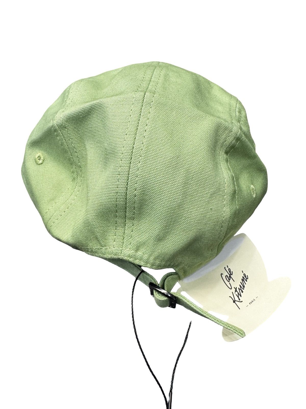 Maison Kitsune Maison Kitsuné Cafe Paris 5-Panel Baseball Cap Matcha BNWT Size ONE SIZE - 4 Thumbnail
