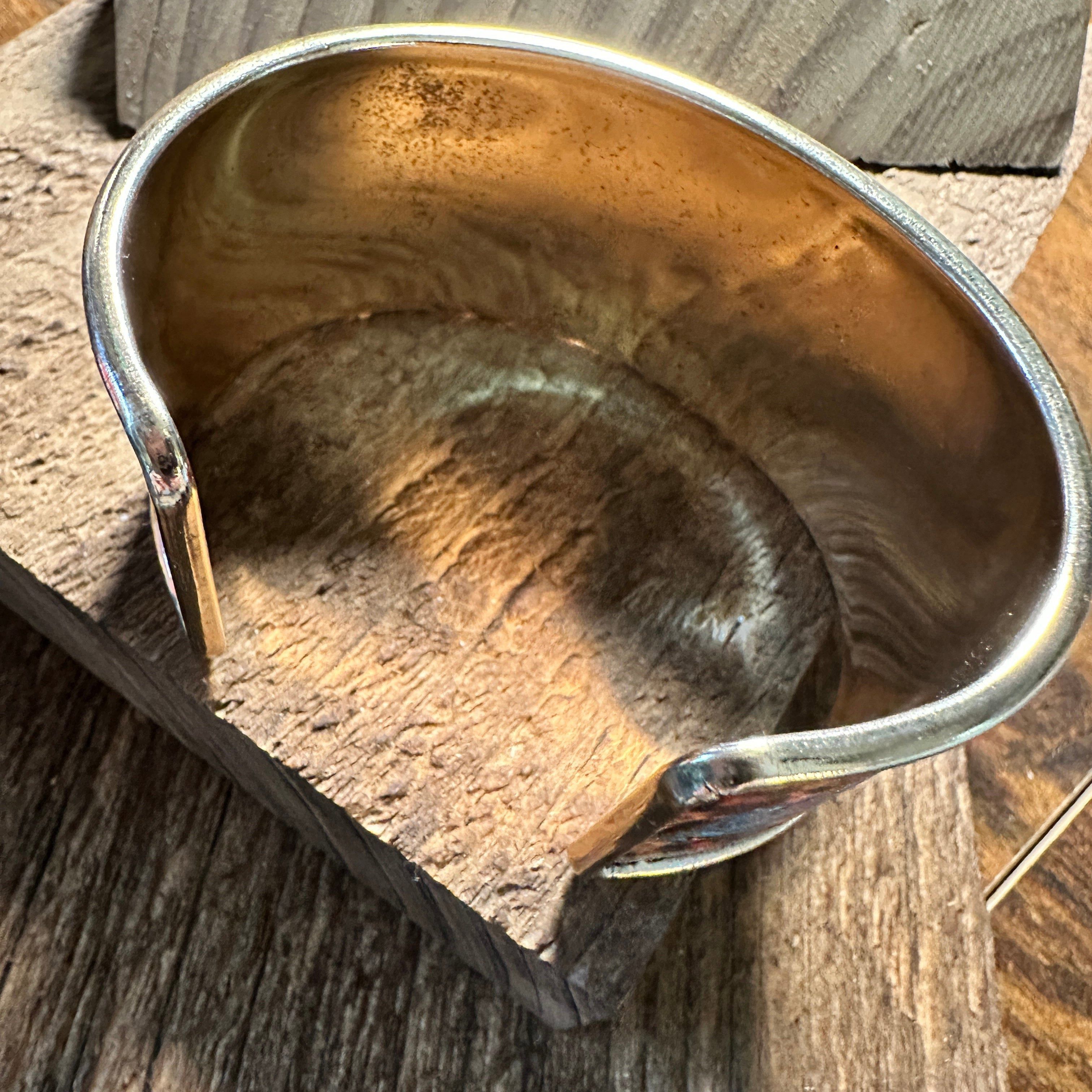 Other Boho Southwestern Feather Turquoise Floral Wide Cuff Bangle Size ONE SIZE - 5 Thumbnail