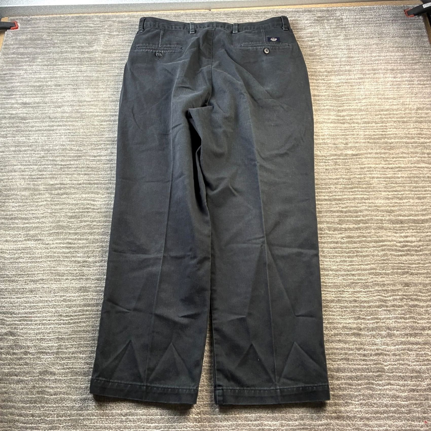 Dockers VINTAGE Dockers Pants Mens 34x29 Blue Trousers Double Pleated Cotton Twill Casual Formal Dressy Chino 5-Pocket Classic Mens Jeans? Size US 34 / EU 50 - 2 Thumbnail