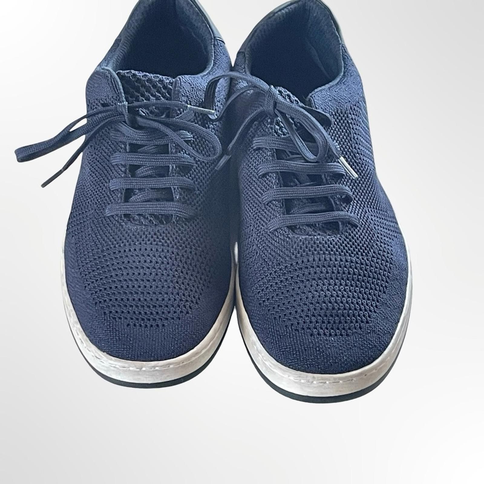 Zara Zara Men Navy Knit Lace-Up Casual Sneakers Size US 8 / EU 41 - 2 Thumbnail