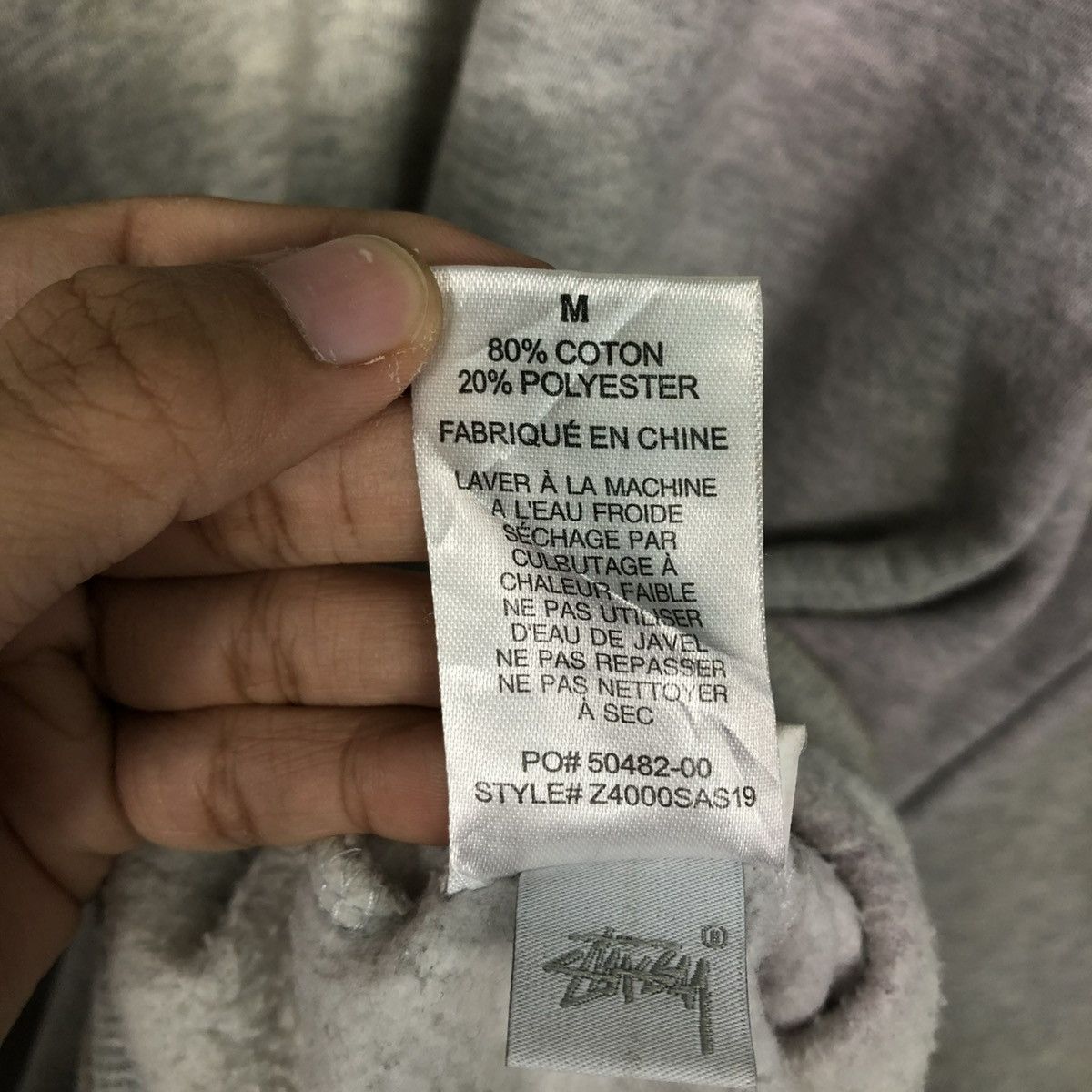 Stussy 🔥VINTAGE HOODIE STUSSY BIG LOGO ACID WASH DISTRESSED DESIGN Size US M / EU 48-50 / 2 - 21 Thumbnail