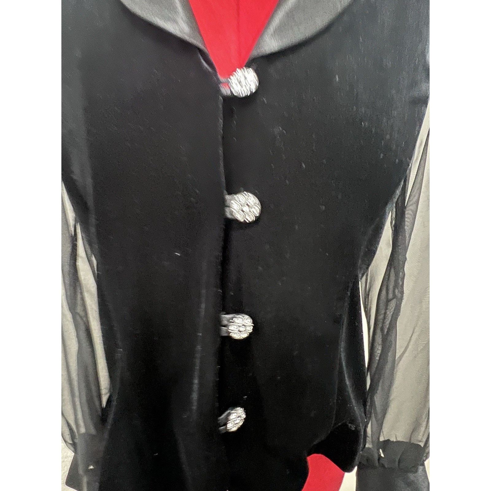 Other VTG Another Thyme Women Long Sheer Sleeve Jacket Blouse Size S / US 4 / IT 40 - 6 Thumbnail