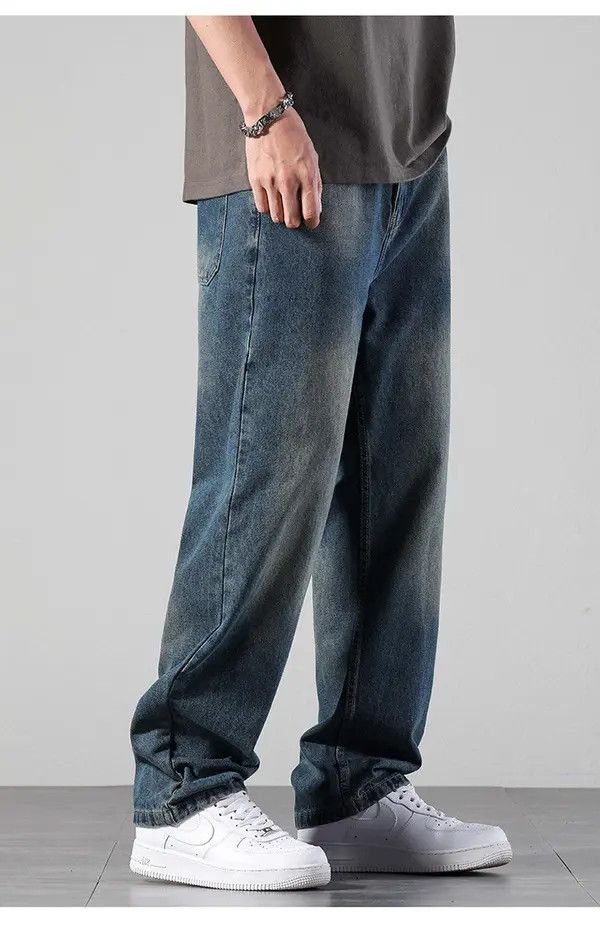 Japanese Brand Vintage straight outdoor washed all-match wide-leg jeans Size US 32 / EU 48 - 7 Thumbnail