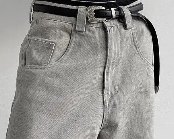 Designer × Japanese Brand Washed Gray Big Silhouette Relaxed Jeans Size US 32 / EU 48 - 5 Thumbnail