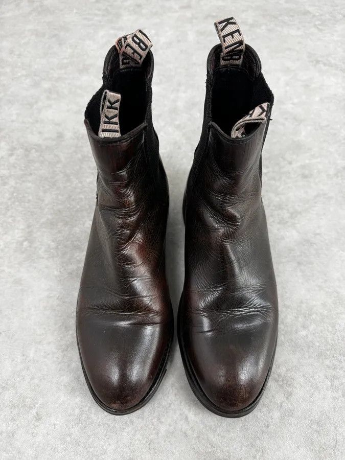 Dirk Bikkembergs 2000s Bikkembergs Brown Faded Leather Ankle Boots Size US 6 / EU 39 - 3 Thumbnail
