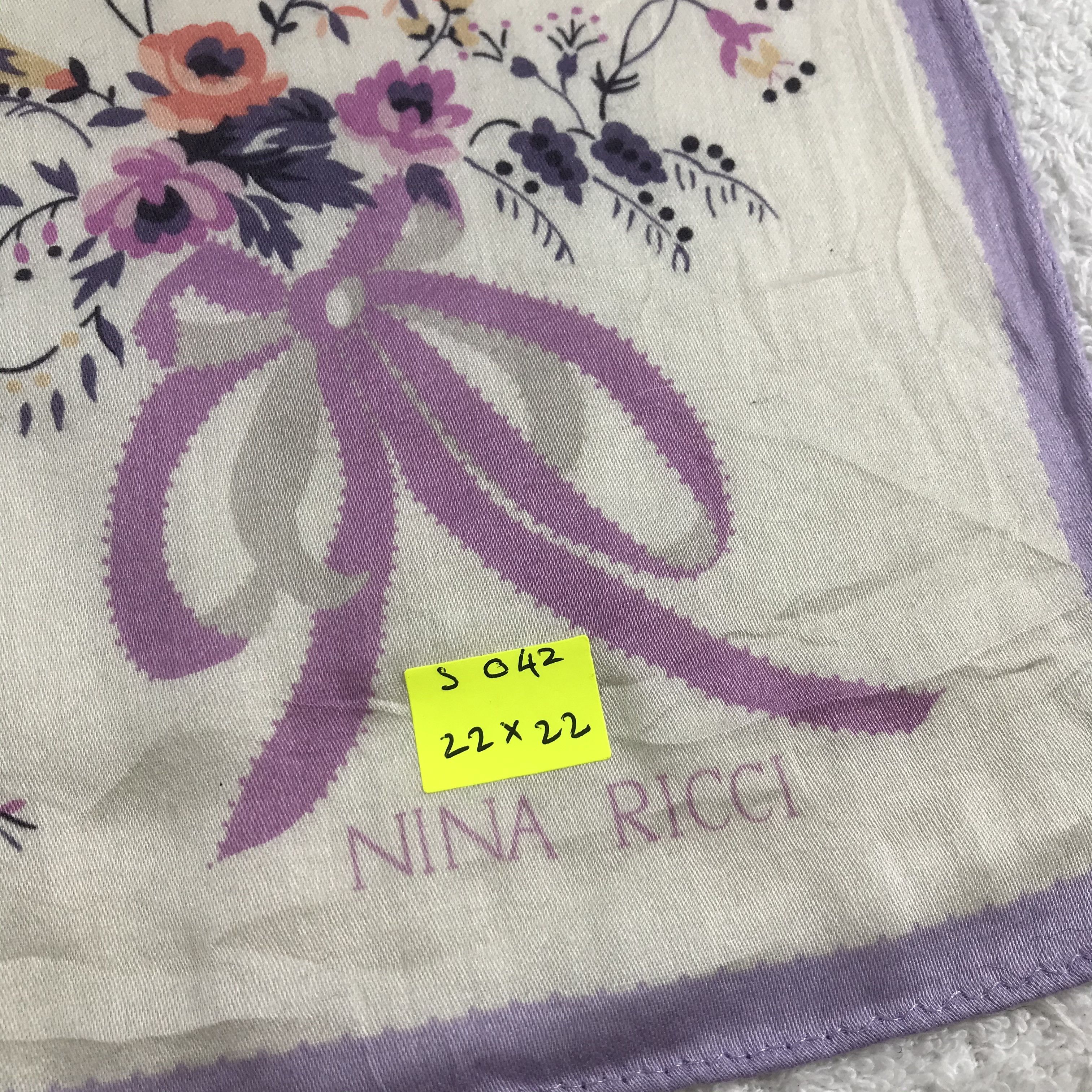 Nina Ricci × Vintage Pierre Balmain Bandana / Handkerchief / Neckerchief - S042 Size ONE SIZE - 5 Thumbnail