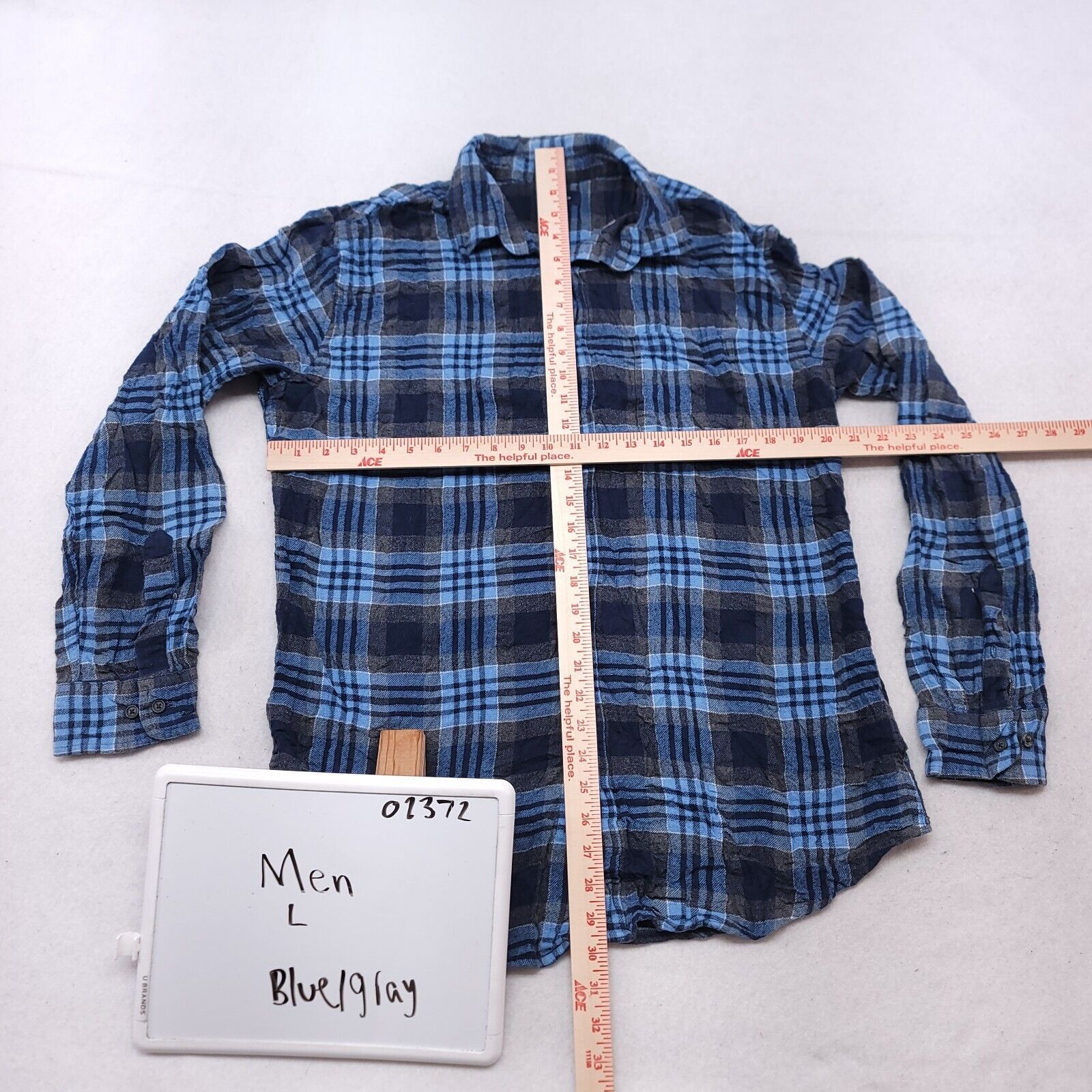 Croft & Barrow Croft & Barrow Tartan Flannel Shirt Mens Size L Blue Gray Size US L / EU 52-54 / 3 - 6 Thumbnail