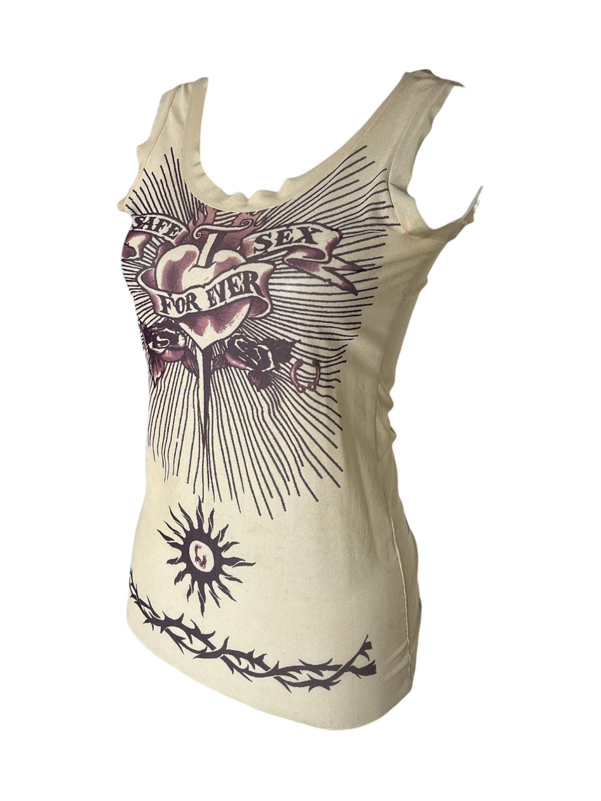 Jean Paul Gaultier SS96 Jean Paul Gaultier Safe Sex Forever Mesh Tattoo Tanktop Size US S / EU 44-46 / 1 - 3 Thumbnail