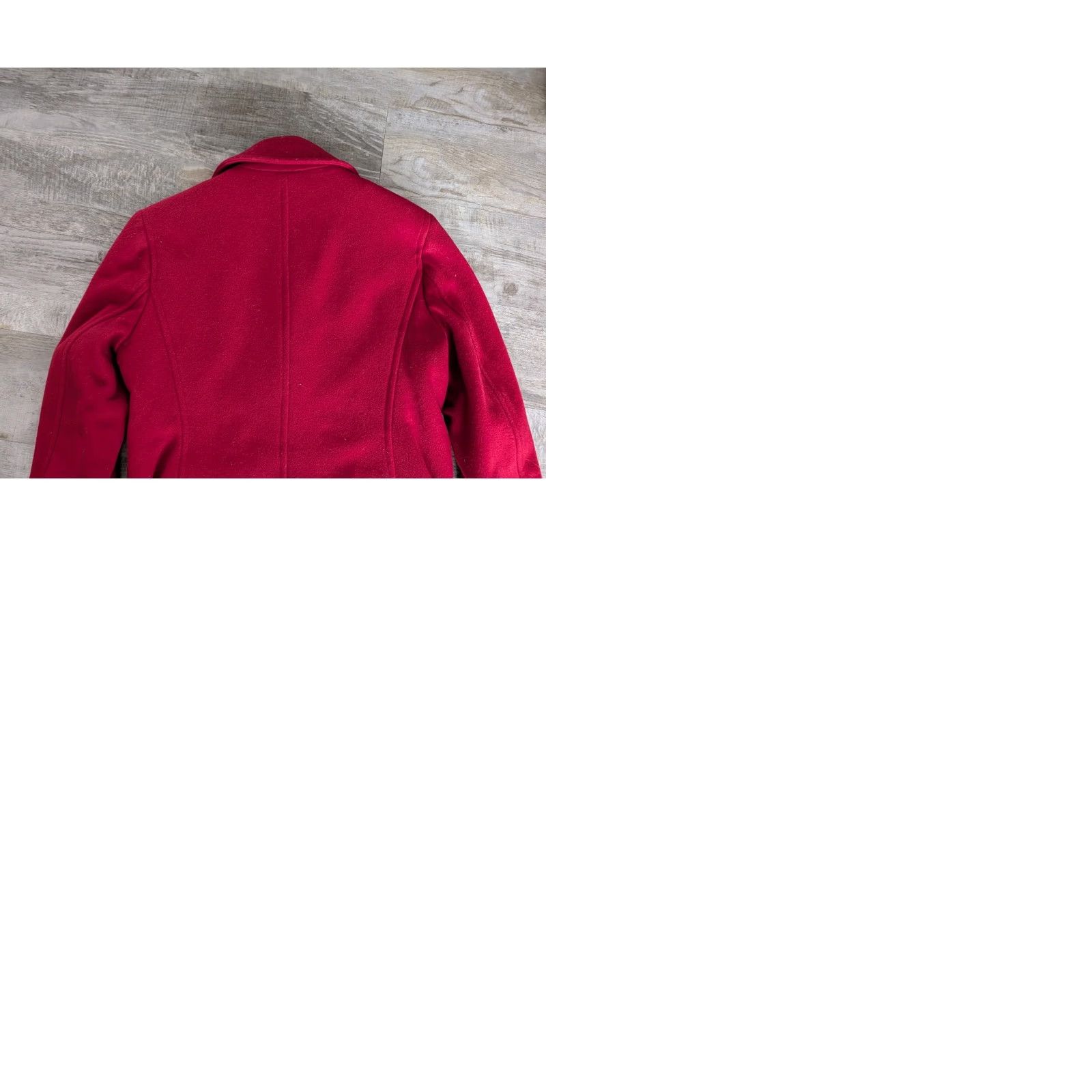 Vintage L.L.Bean Coat Womens 6 Regular Red Lambswool Thinsulate Lined Button Winter Coat Size M / US 6-8 / IT 42-44 - 11 Thumbnail