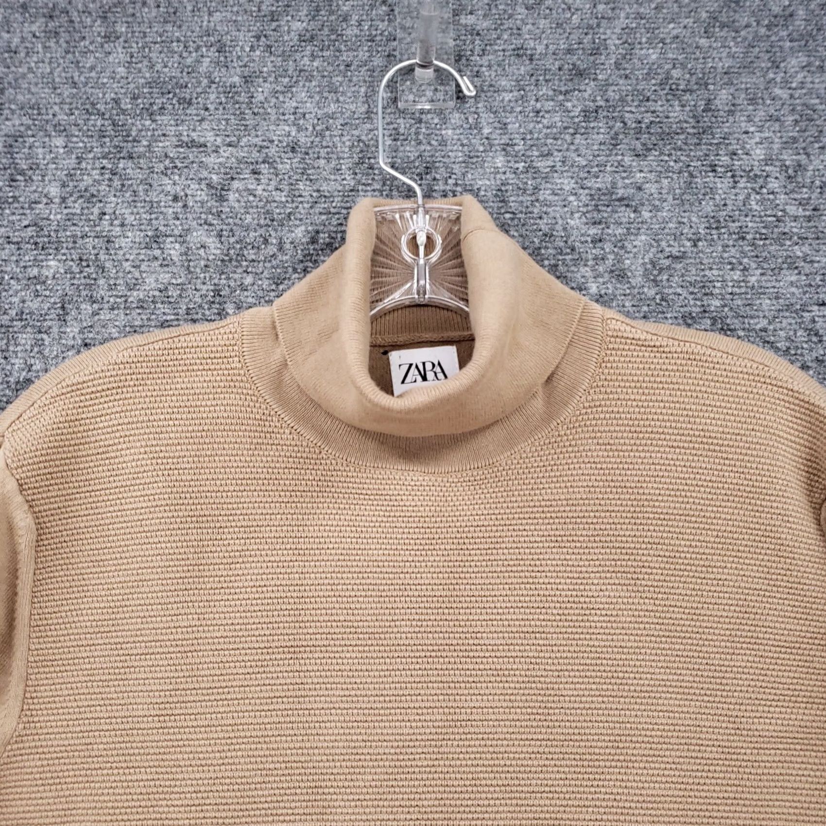 Zara Zara Sweater Womens M Medium Brown Knit Long Sleeve Turtle Neck Pullover Size M / US 6-8 / IT 42-44 - 3 Thumbnail