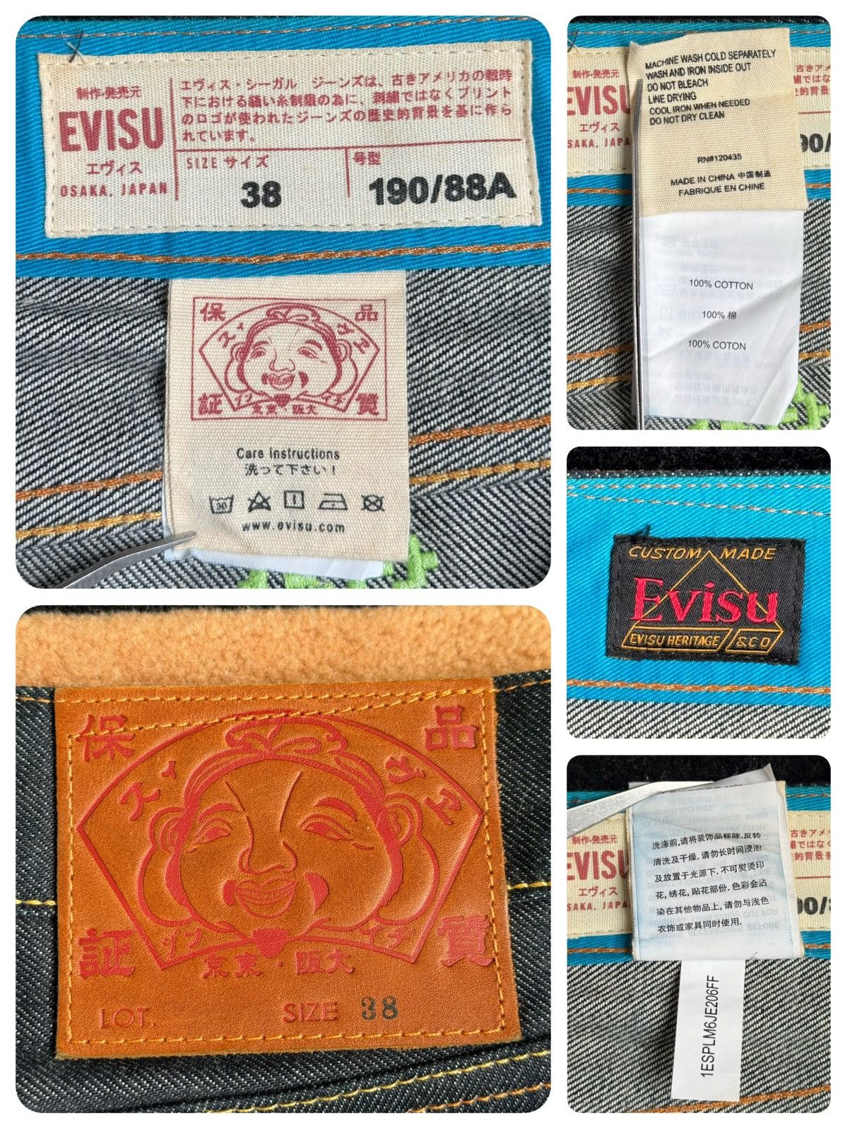 Evisu EVISU daicock style cropped denim pants size：38 Size US 38 / EU 54 - 3 Thumbnail