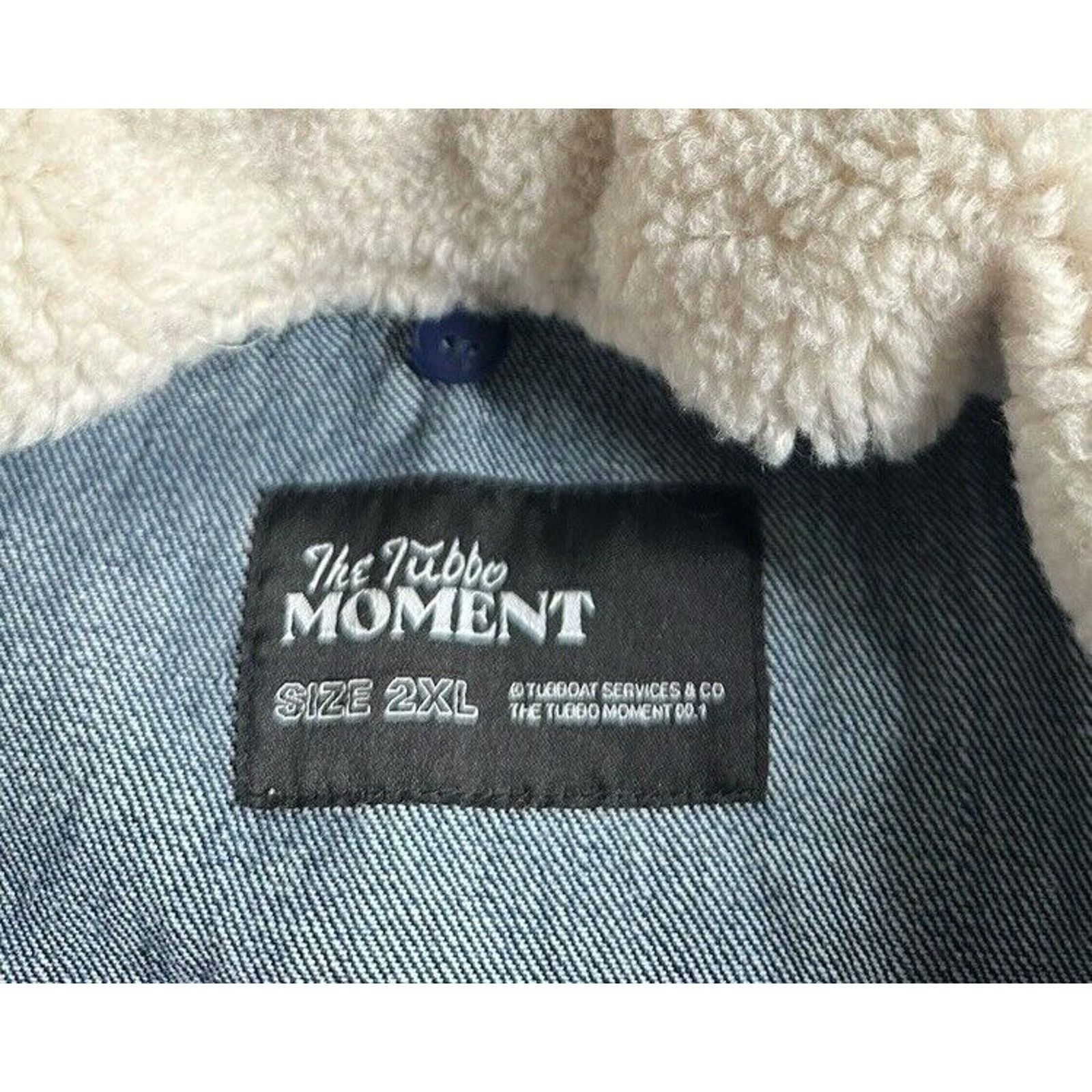 Other Tubbo Moment By The Sea Denim Jean Jacket Sherpa Collar 2XL Size XXL / US 16-18 / IT 52-54 - 11 Thumbnail