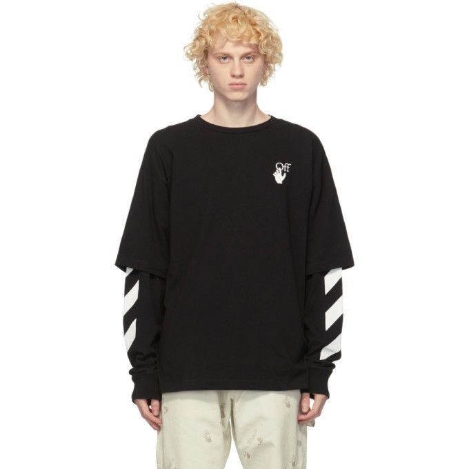 Off-White Off White Fw20 Cut Here Longsleeve Tshirt Size US S / EU 44-46 / 1 - 12 Thumbnail
