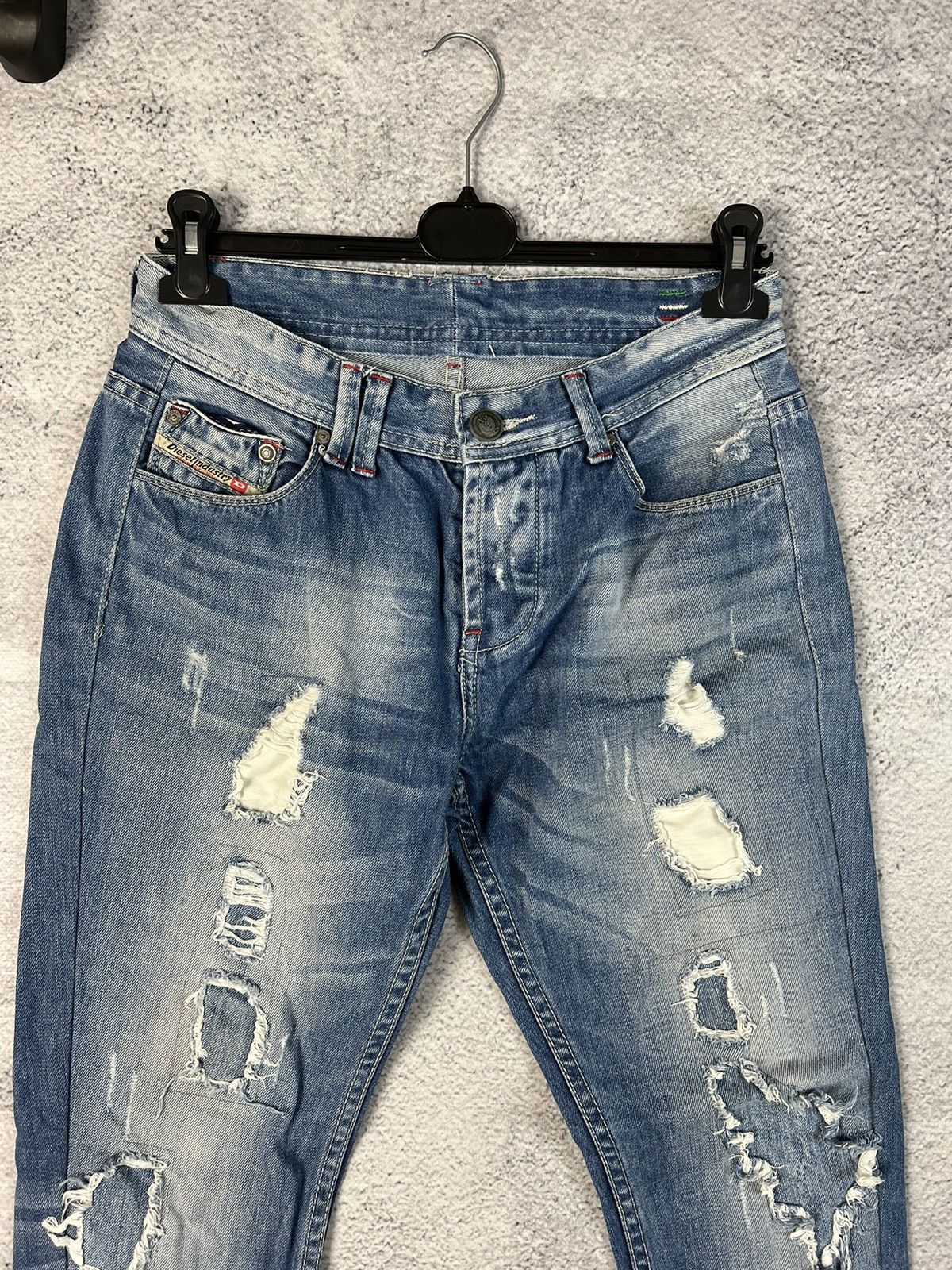 Diesel × Vintage Vintage Diesel distressed denim jeans Y2K hype streetwear Size US 33 - 4 Thumbnail