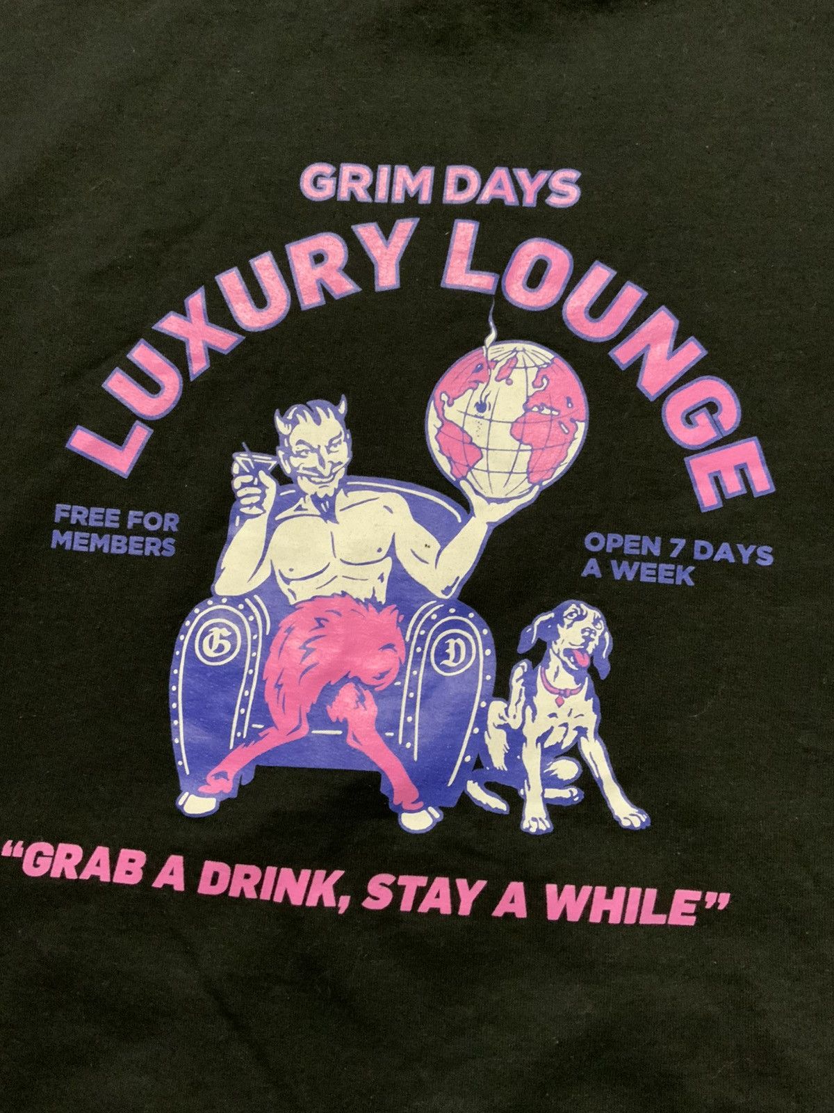 Other Grim Days Luxury Lounge Grab A Drink Awhile Devil Hoodie Size US L / EU 52-54 / 3 - 1 Thumbnail