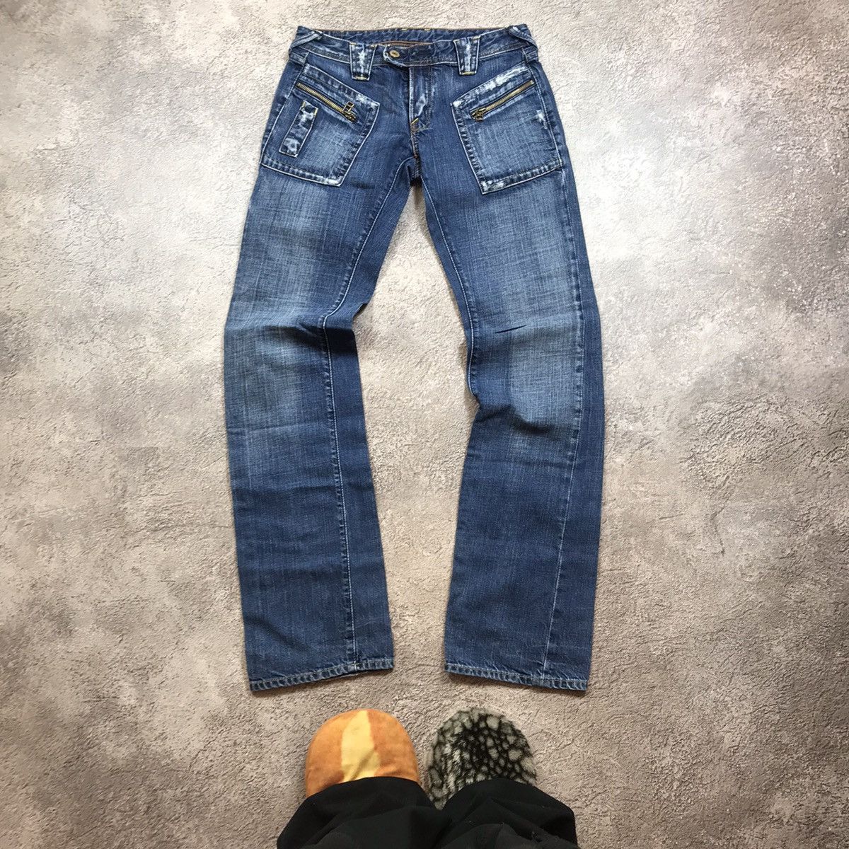 Vintage Vintage 90s Baggy Distressed Faded Jeans Grunge Streetwear 2 Size 27" / US 4 / IT 40 - 2 Thumbnail