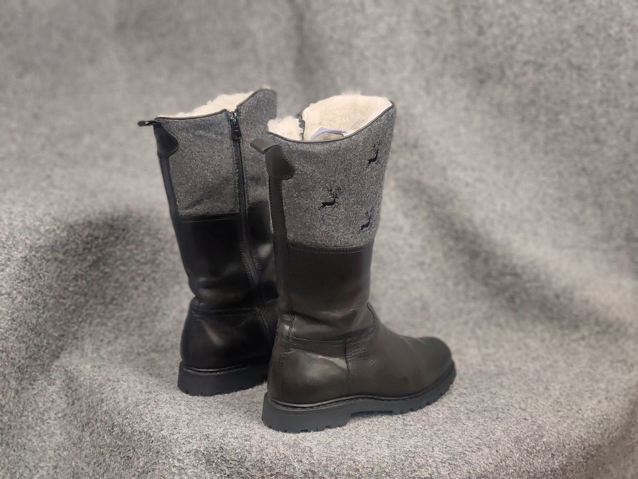 Vintage Dirndl + Bua Austrian Handmade sheepskin leather Boots Size US 8 / IT 38 - 8 Thumbnail
