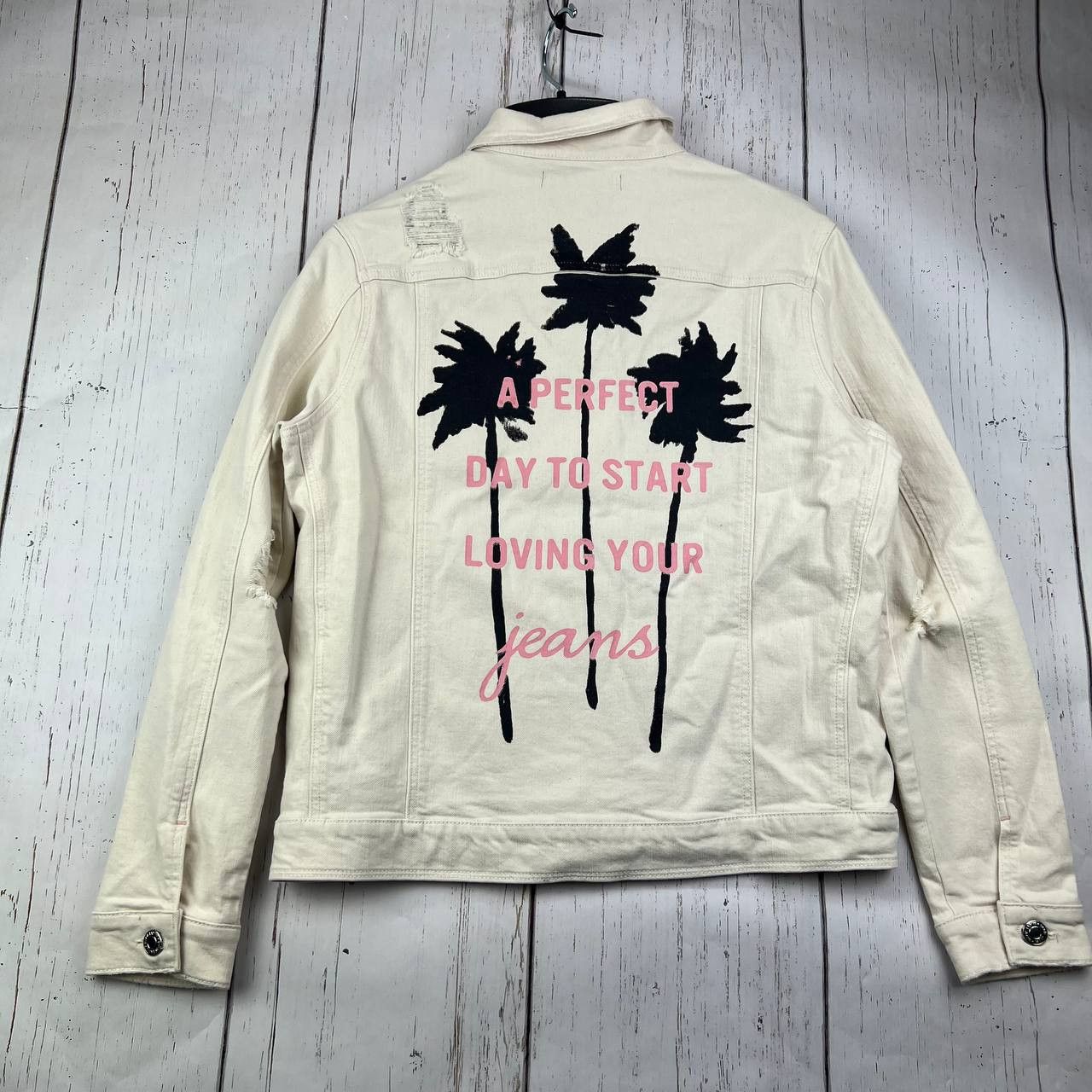Mavi Mavi Small Printed Classic Fit Stretchable Denim Jacket Size S / US 4 / IT 40 - 2 Thumbnail