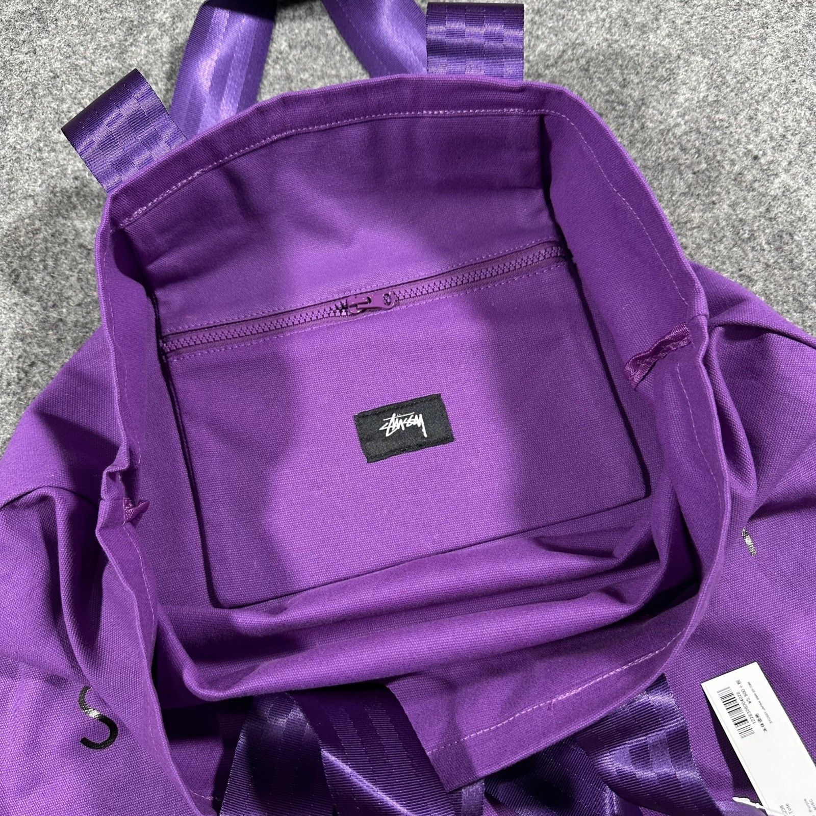 Other STUSSY CANVAS TOTE BAG - PURPLE Size ONE SIZE - 3 Thumbnail