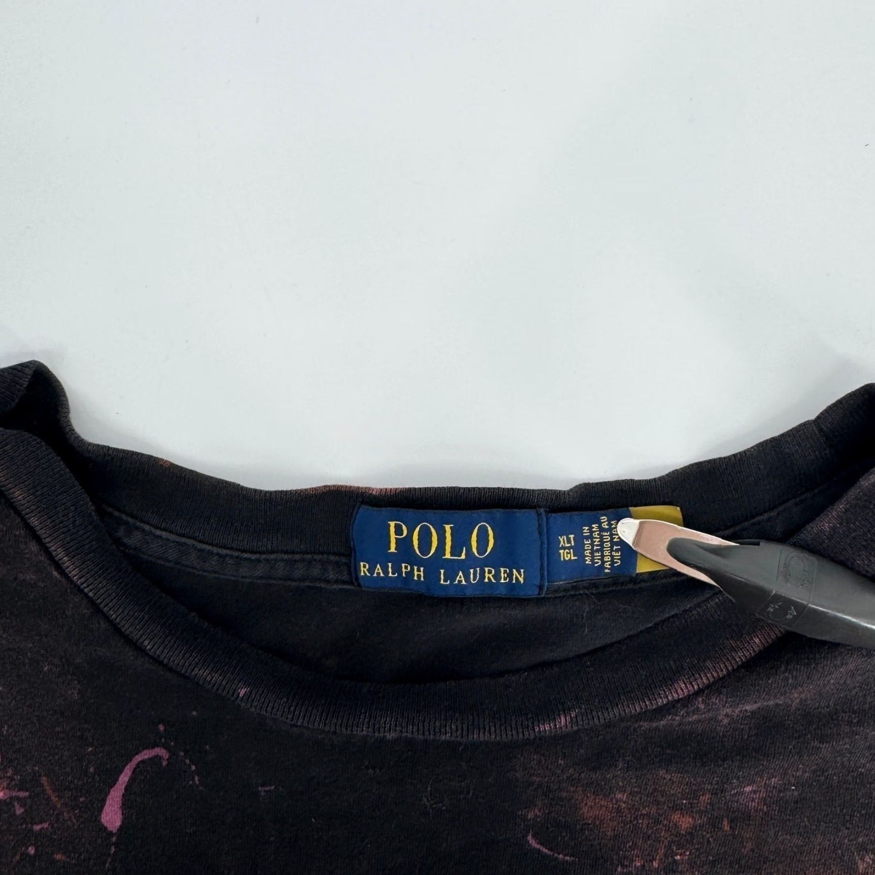 Polo Ralph Lauren Polo Ralph Lauren T-Shirt Black Graphic Print Crew Neck Short Sleeve Cotton XLT Oversized Logo USA, American Flag Mens Shirt Size US XL / EU 56 / 4 - 3 Thumbnail