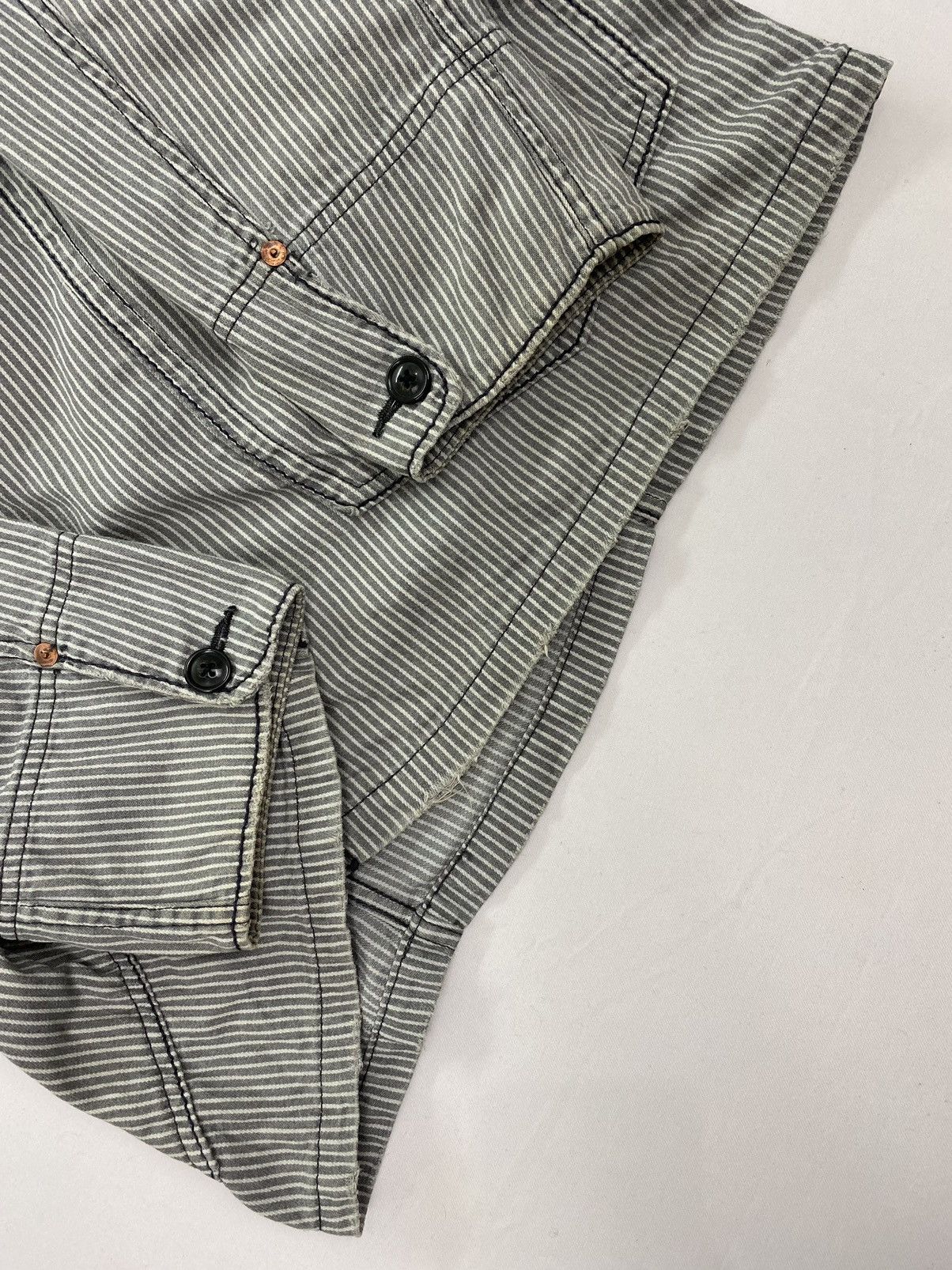 Levi's Levis Redloop Dirty Distressed Hickory Chore Jacket Size US M / EU 48-50 / 2 - 10 Thumbnail