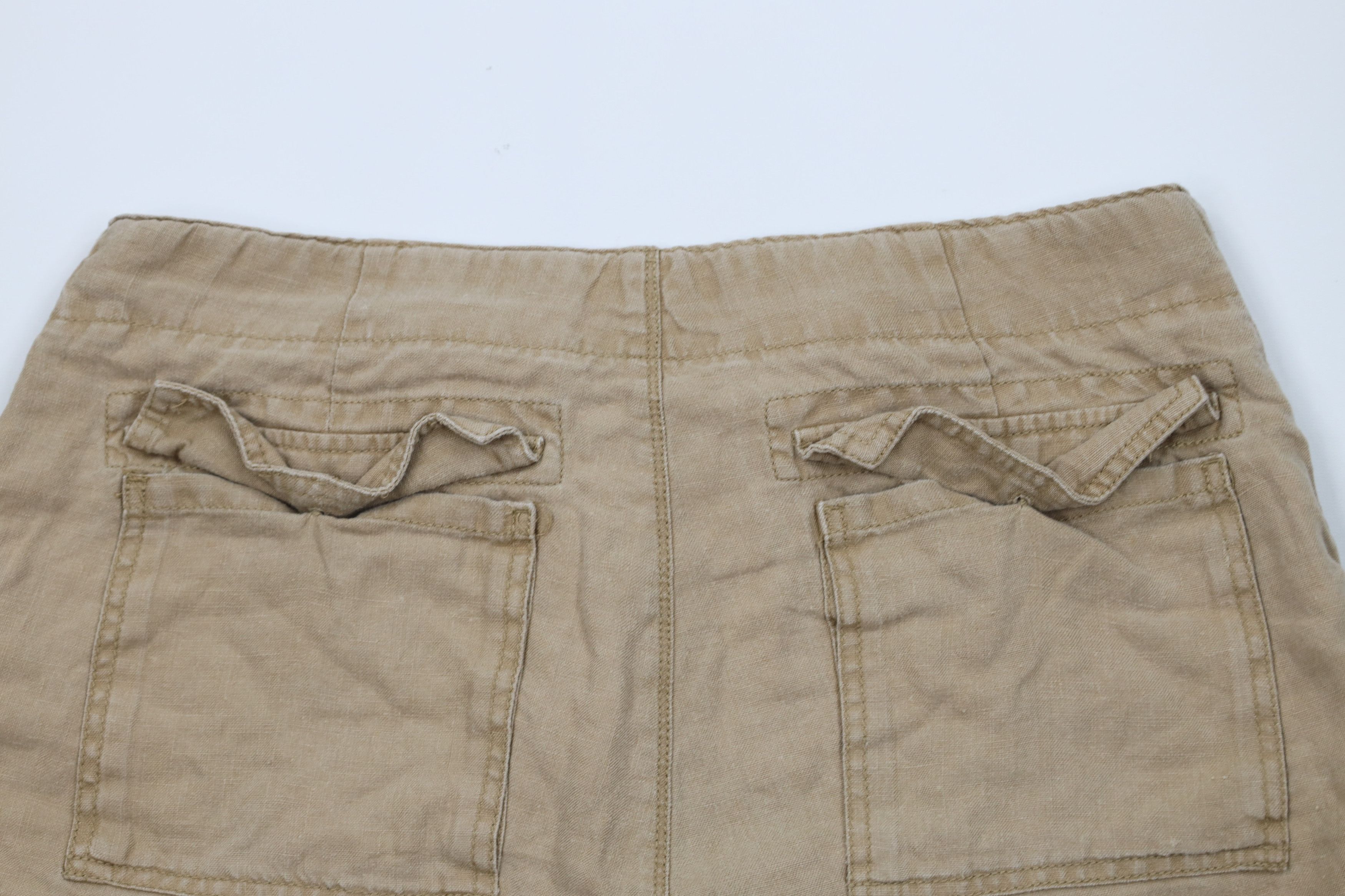 Banana Republic Vintage Banana Republic Faded Above Knee Linen Shorts Beige Size US 34 / EU 50 - 10 Thumbnail