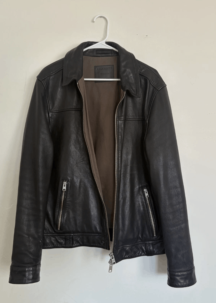 Allsaints Allsaints Callon Leather Jacket Size US XXL / EU 58 / 5 - 1 Thumbnail