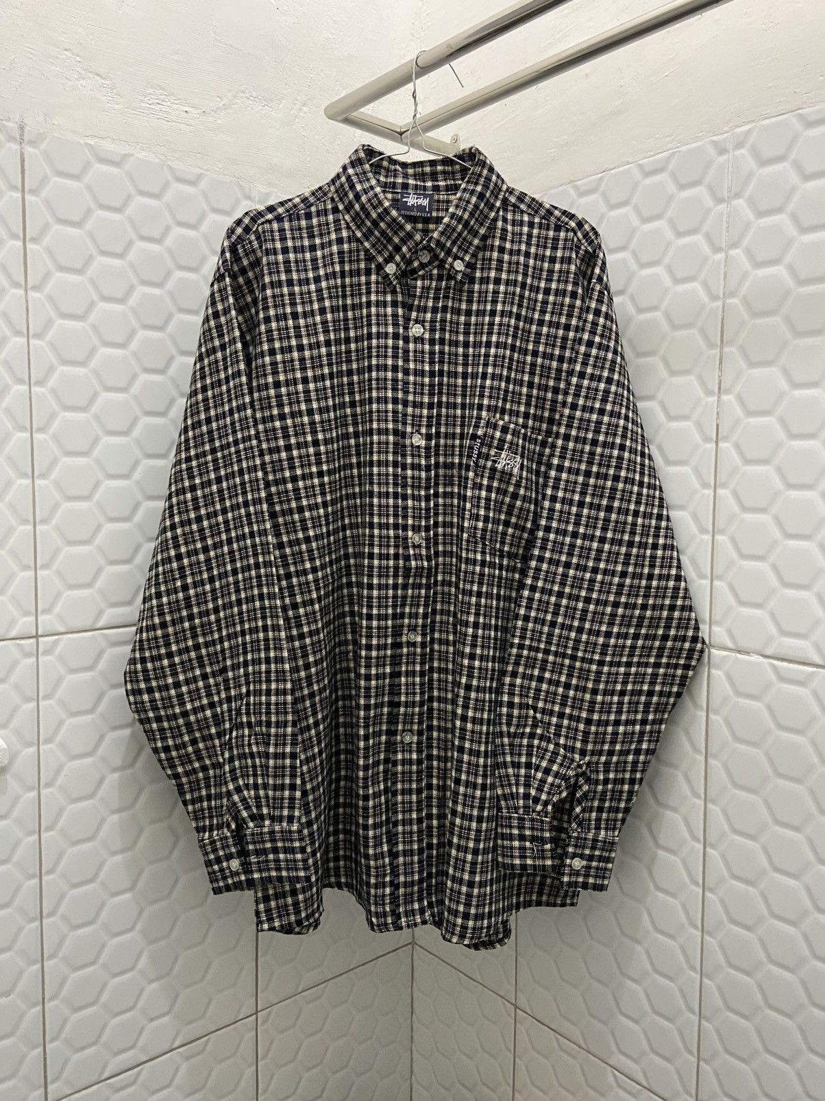 Stussy Vintage Stussy Plaid Flannel Button Up Shirt Size US L / EU 52-54 / 3 - 1 Thumbnail