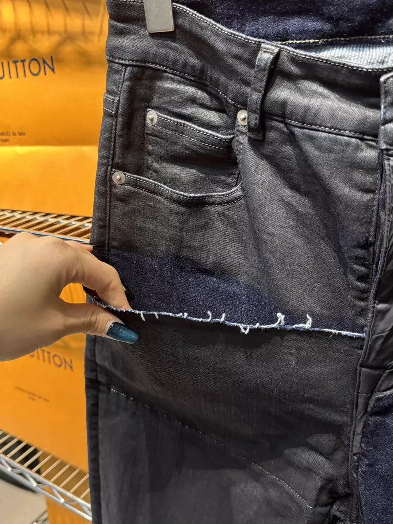Rick Owens Rick Owens Color Blocked Denim Pants-2506 Size US 42 / EU 58 - 2 Thumbnail