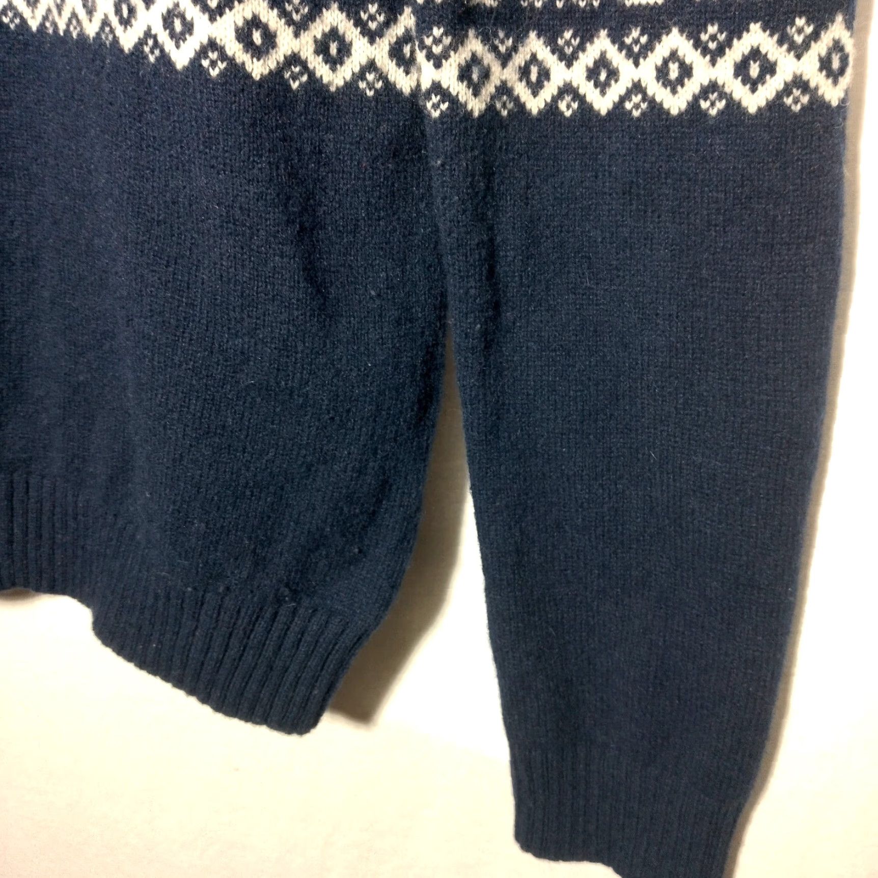 Lindbergh Lindbergh Sweater Pullover Women M Navy Blue White Fair Isle Nordic Wool Blend Knit Round Neck Long Sleeve Casual Size M / US 6-8 / IT 42-44 - 6 Thumbnail