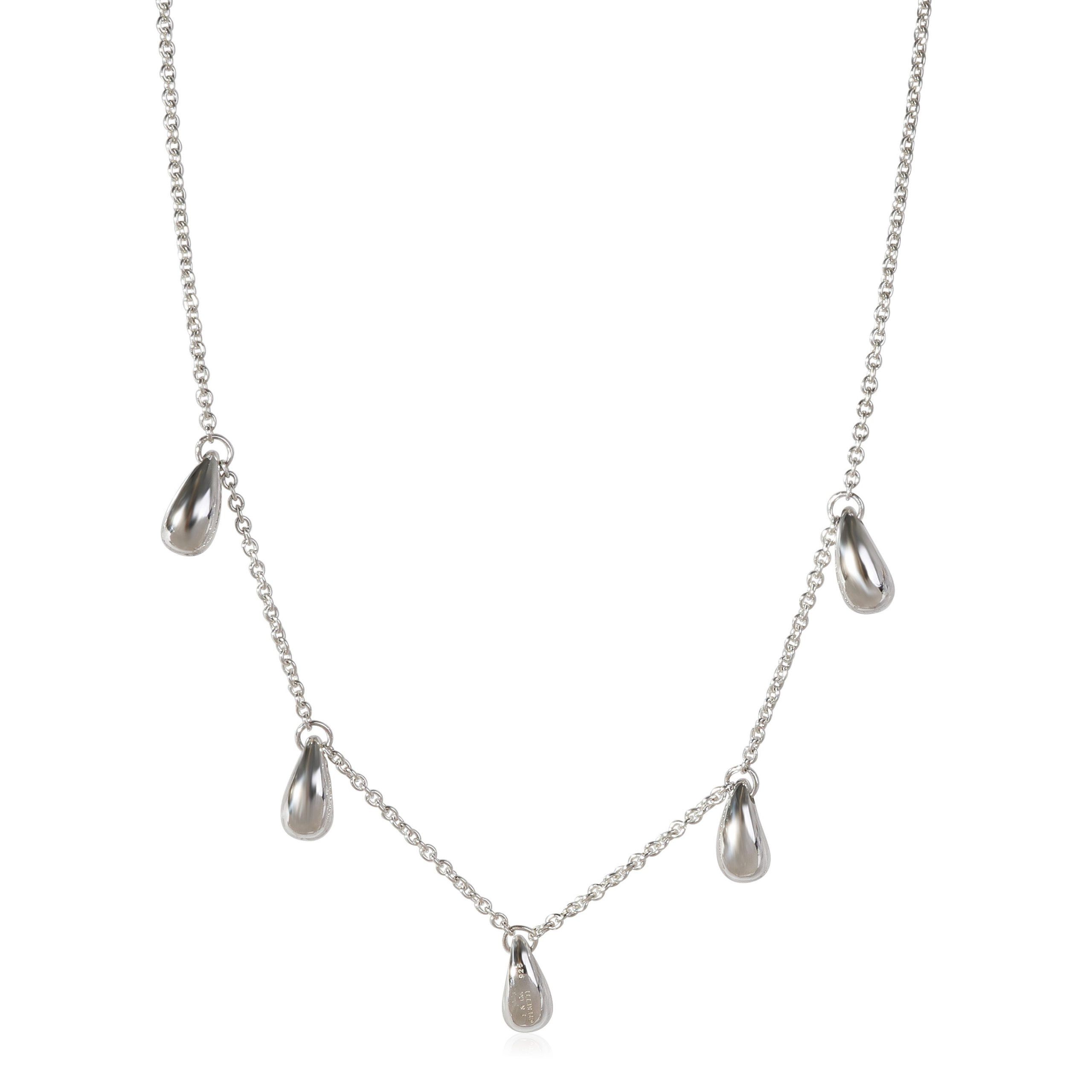 Tiffany Elsa Peretti Teardrop Necklace in Sterling Silver