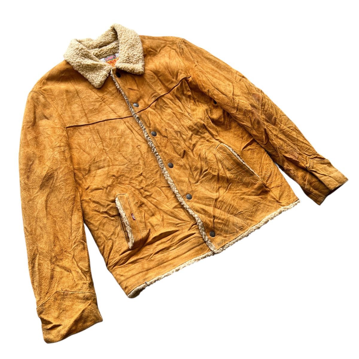 Sugar Cane Vintage Sugar Canes Suede Shearling Leather Western Jacket Size US L / EU 52-54 / 3 - 2 Thumbnail