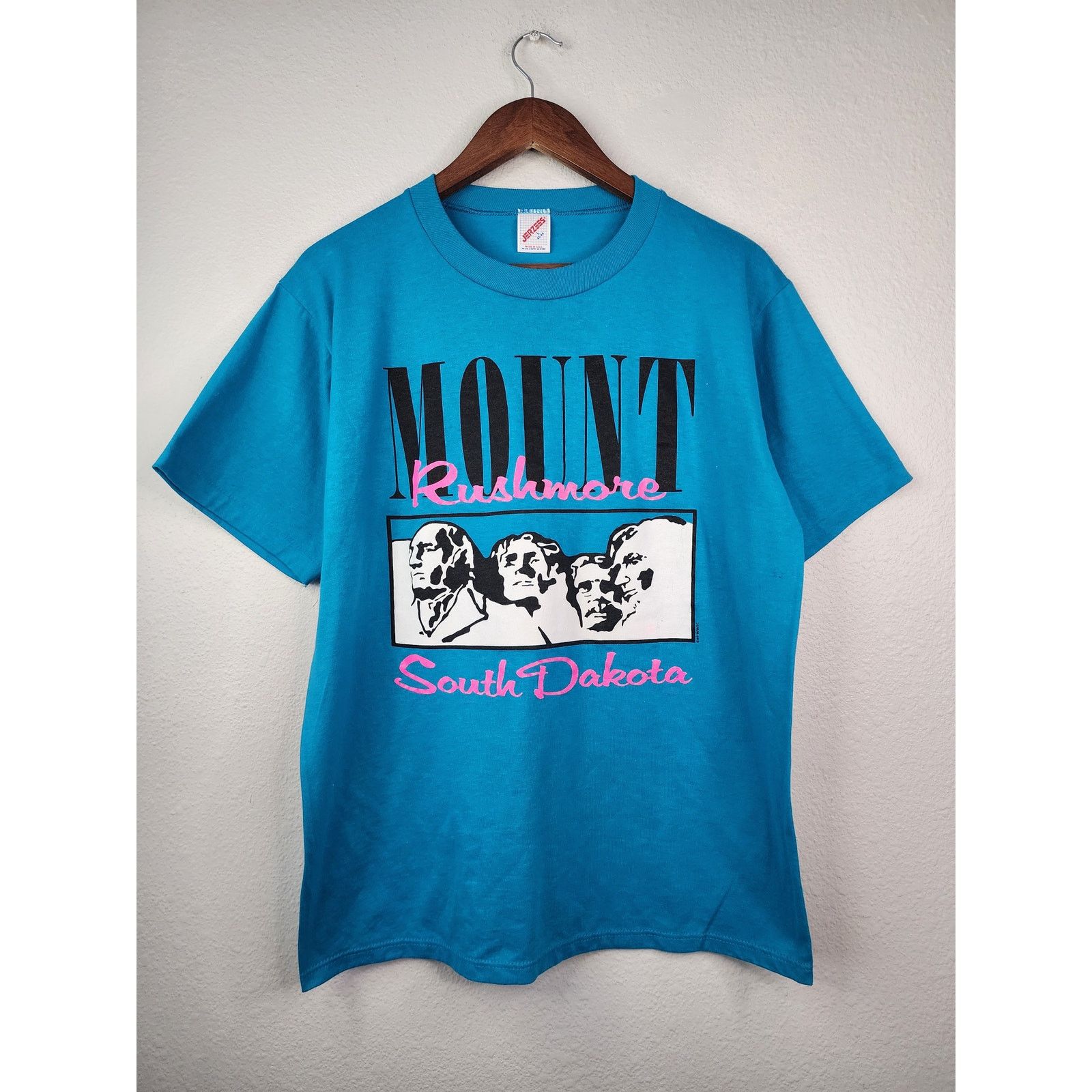 Jerzees × Vintage Vintage Mount Rushmore Shirt South Dakota Tee USA 90s Large Size US L / EU 52-54 / 3 - 1 Thumbnail