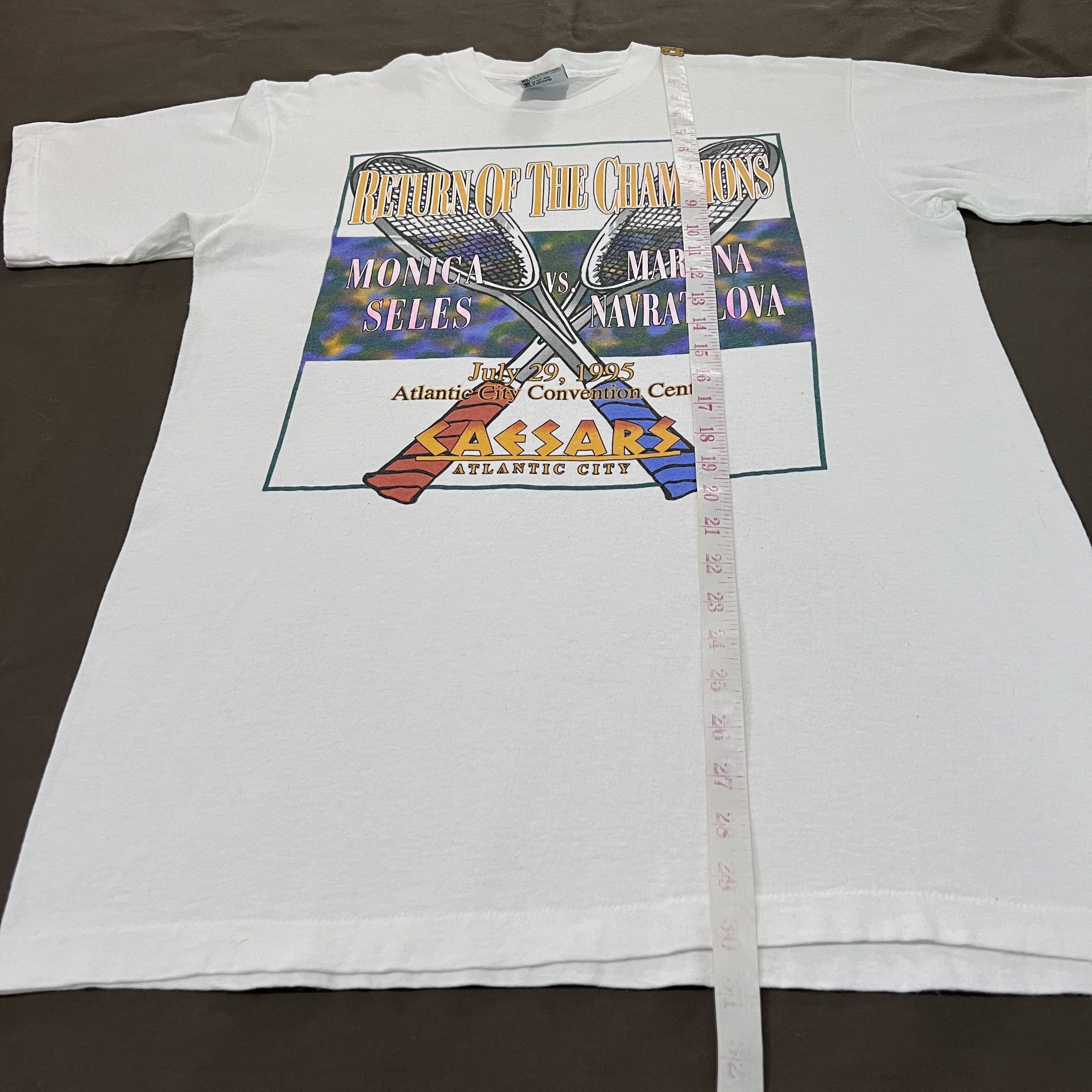 Vintage Vintage 90s Champions Monica Seles Martina Navratilova Tee Size US M / EU 48-50 / 2 - 7 Thumbnail