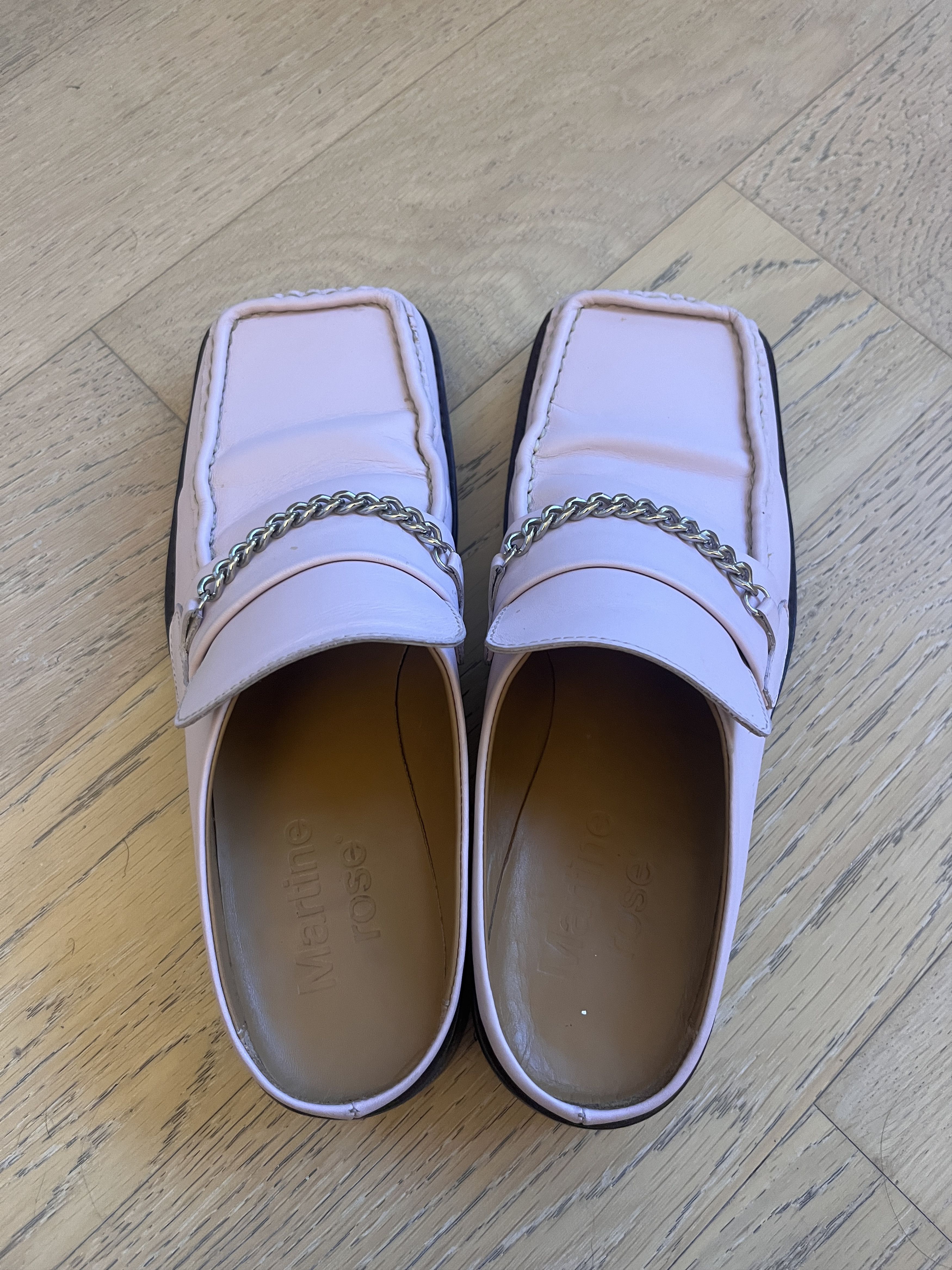 Martine Rose Martin rose pink square toe loafers Size US 7.5 / EU 40-41 - 2 Thumbnail