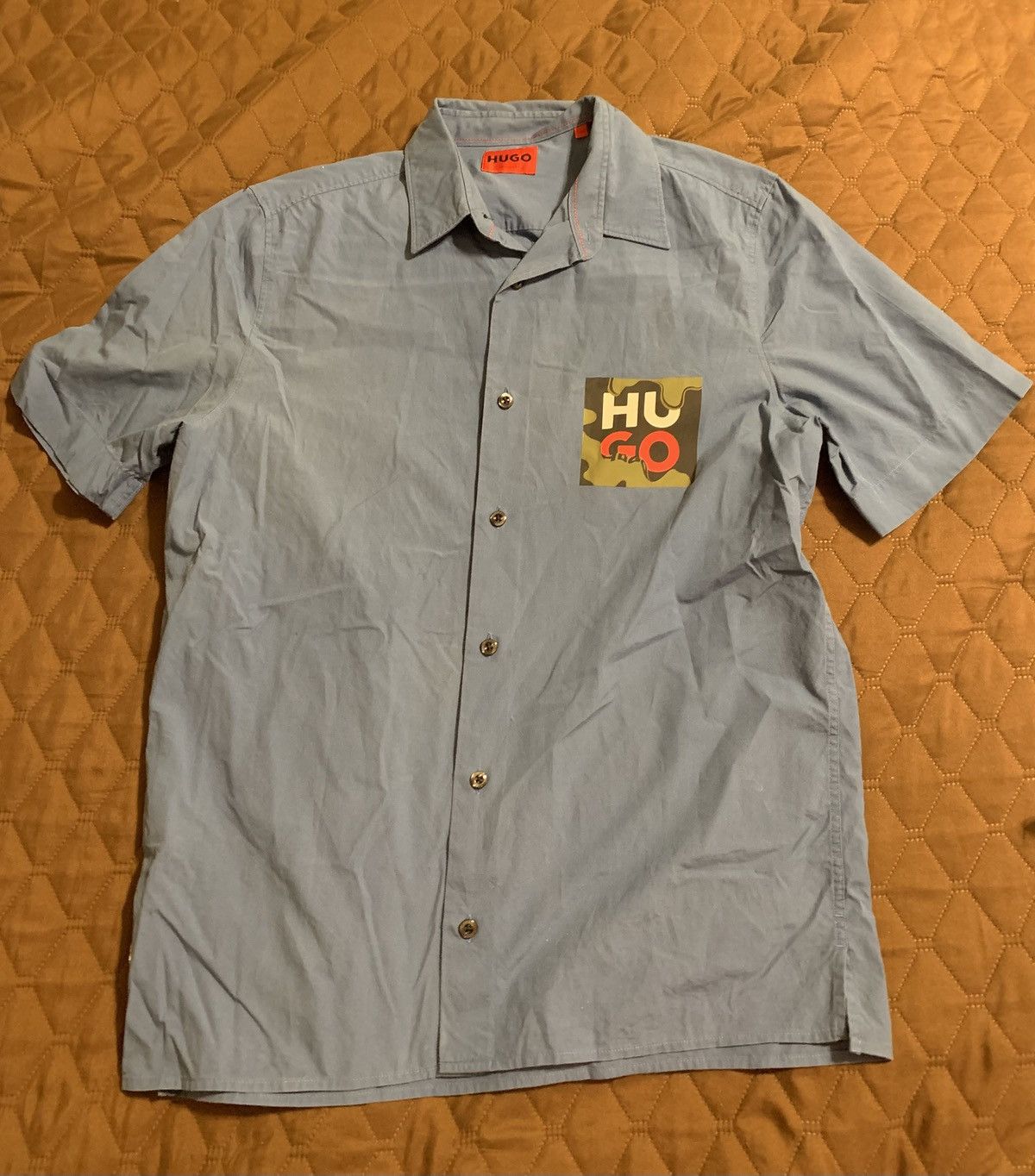 Hugo Boss HUGO BOSS Ebor Straight Fit Shirt Size Small Size US S / EU 44-46 / 1 - 1 Thumbnail