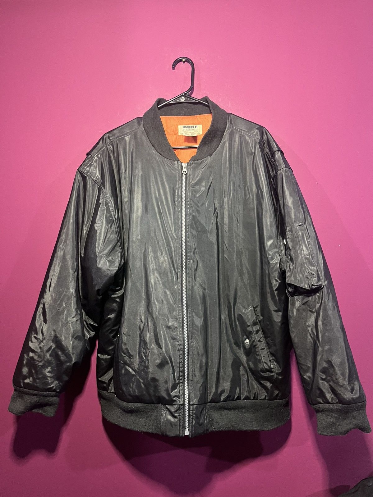 Vintage Black heavy bomber Size US XL / EU 56 / 4 - 2 Thumbnail