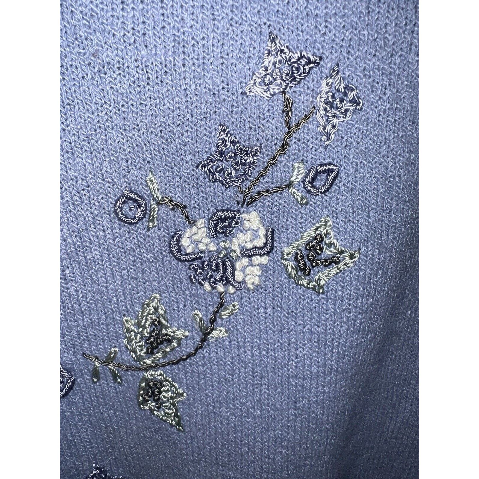 & Other Stories Tan Jay Acrylic Sweater Shirt Women’s Large Embroidered Size L / US 10 / IT 46 - 2 Thumbnail